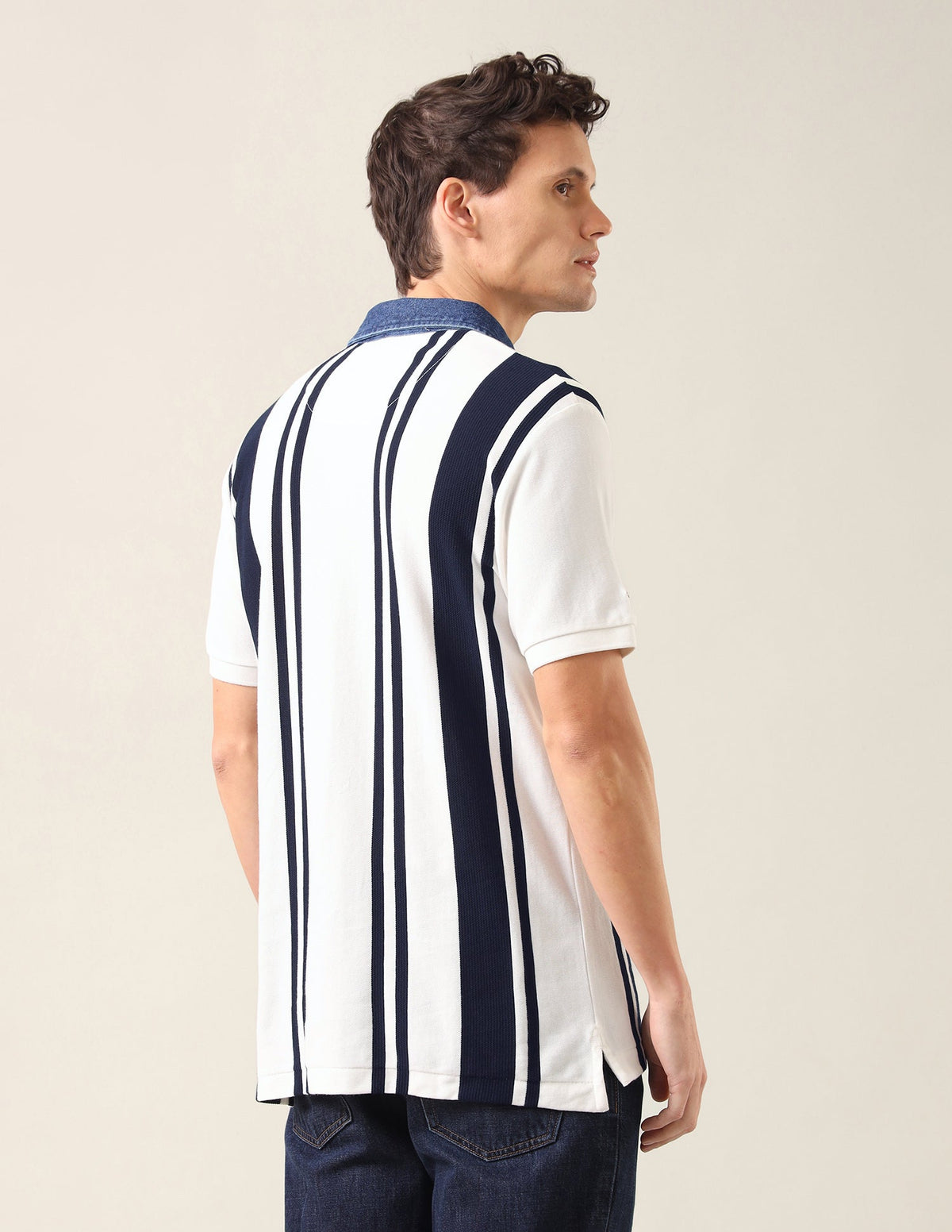 Vertical Striped Slim Fit Polo Shirt USP0