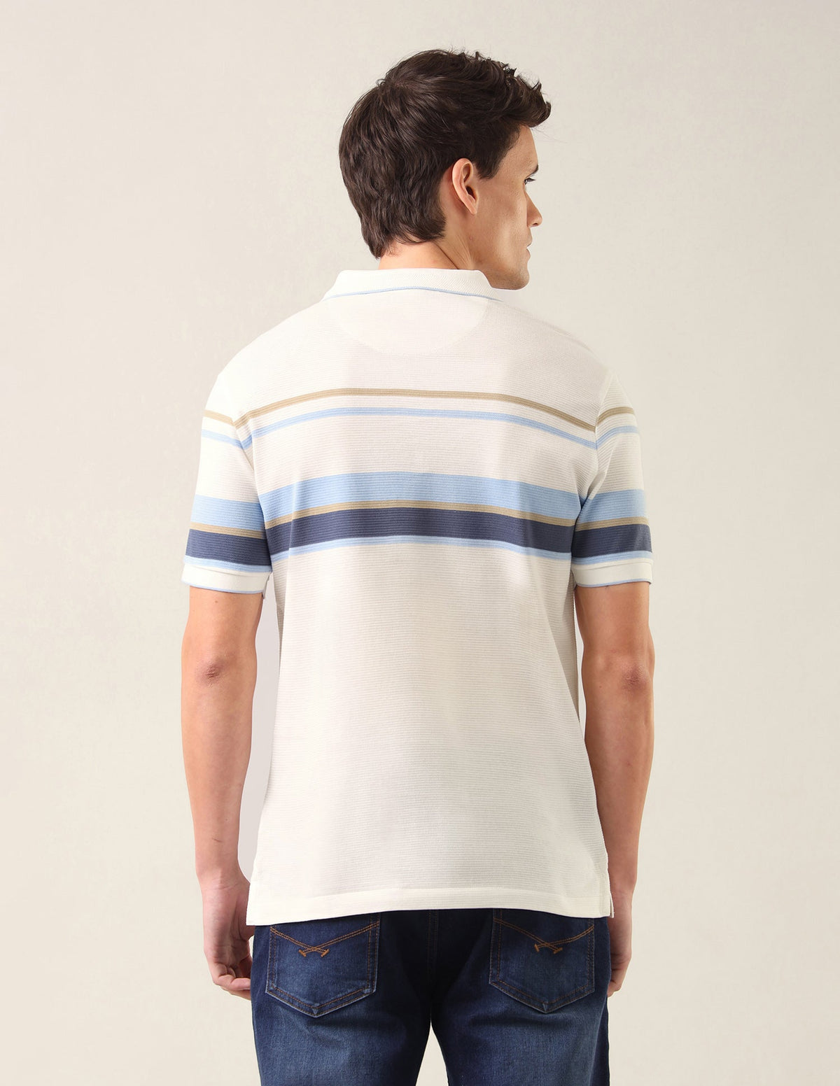 Horizontal Striped Slim Fit Polo Shirt USP0