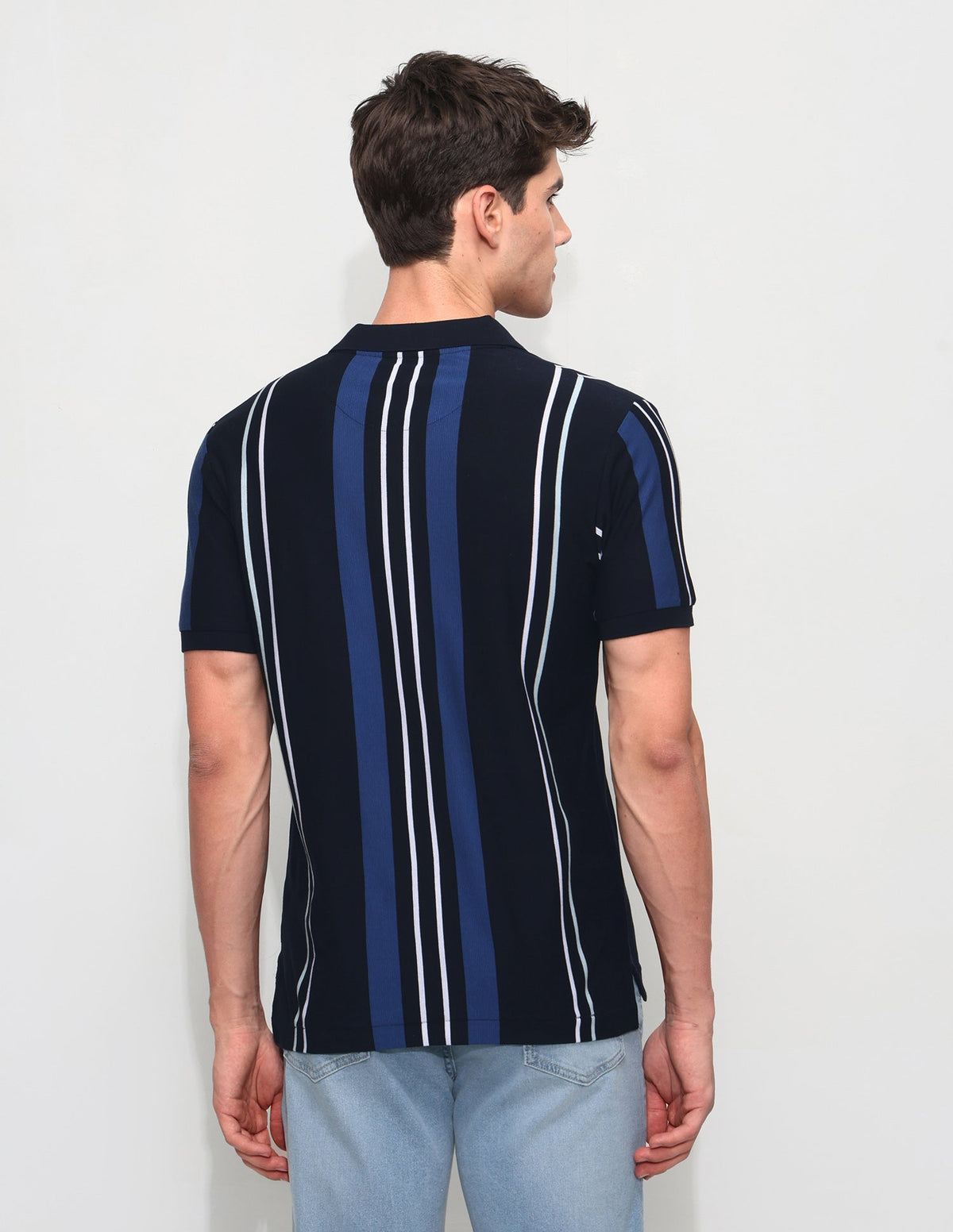 Vertical Striped Slim Fit Polo Shirt USP0