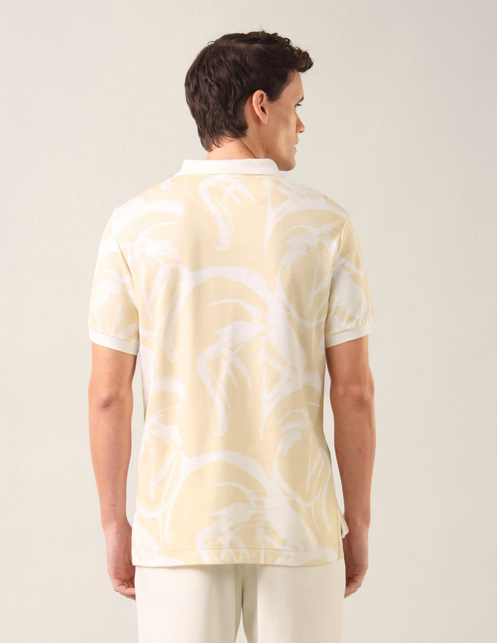 Abstract Printed Slim Fit Polo Shirt USP0
