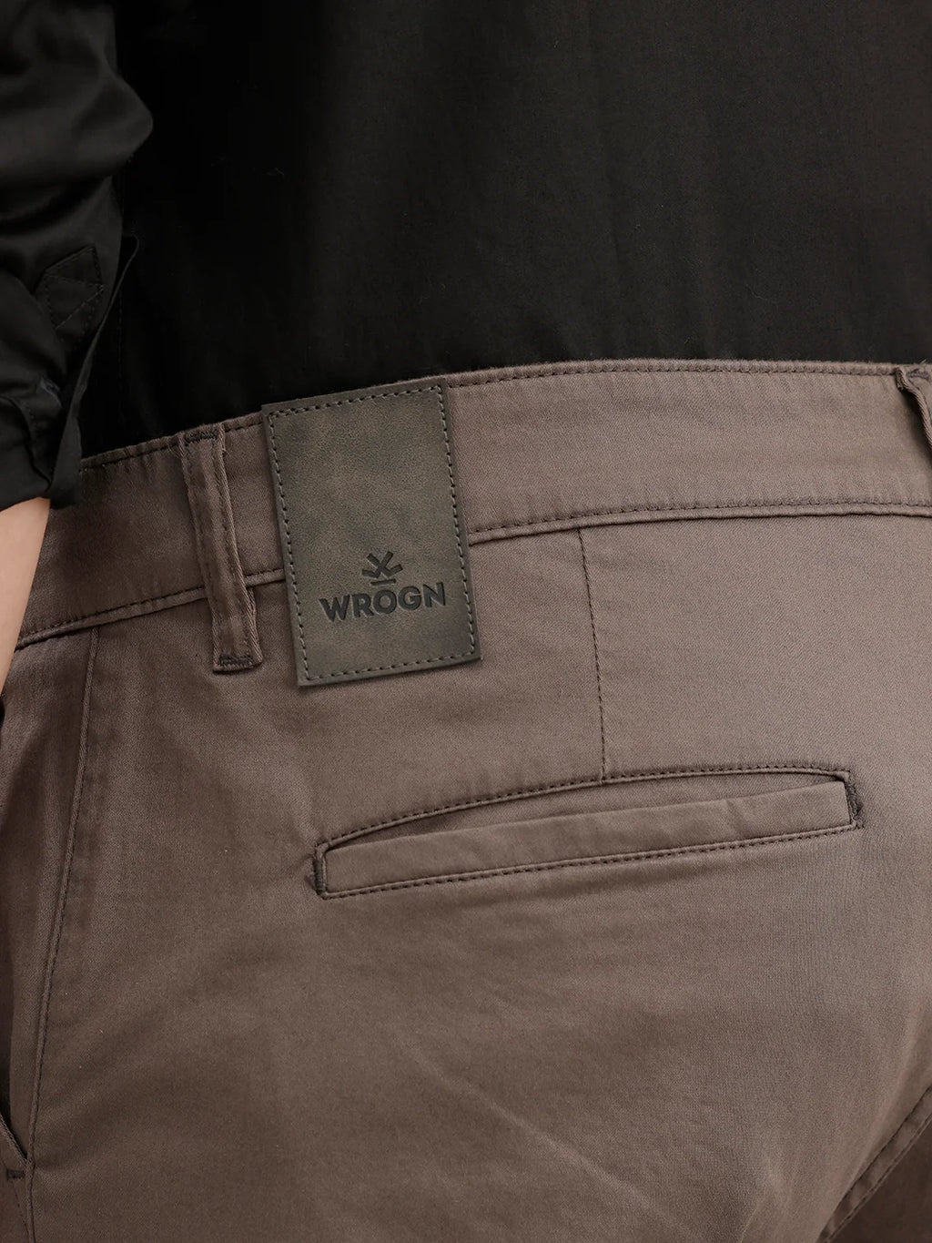 Slim Fit Solid Trouser | Charcoal