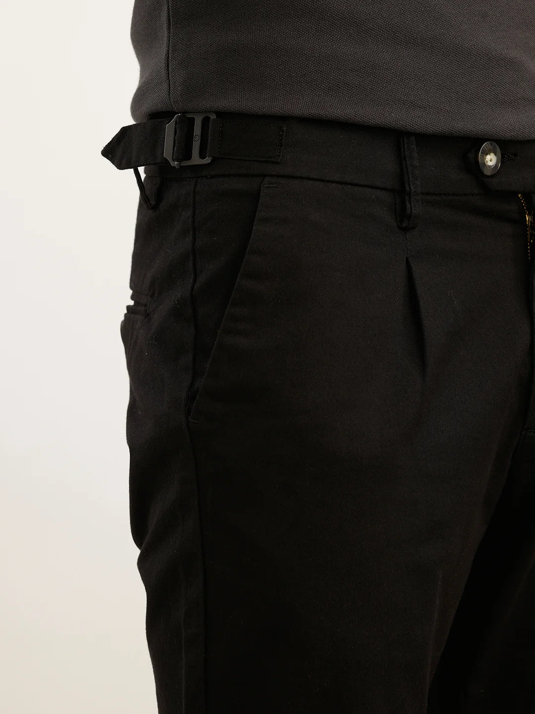 Solid Slim Fit Trouser | Black