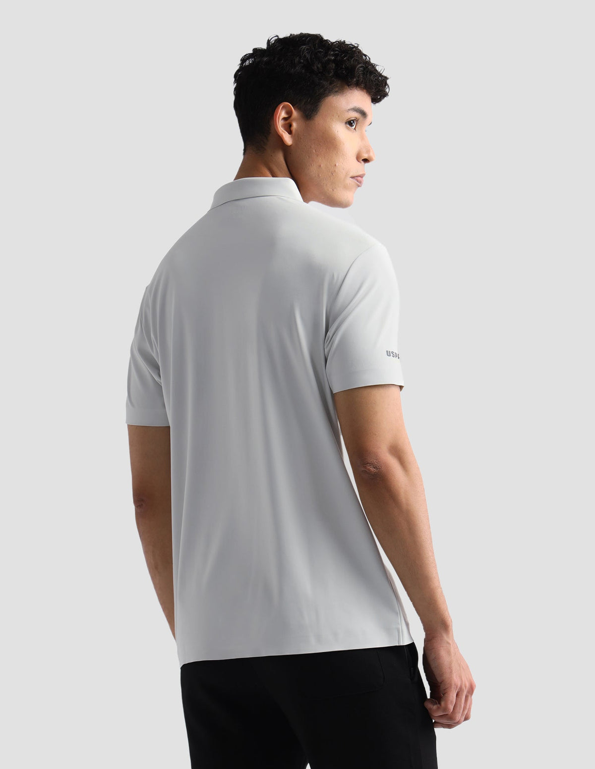 Solid Slim Fit Active Polo Shirt USP0