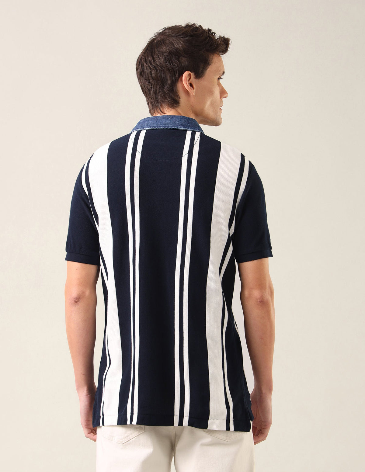 Vertical Striped Slim Fit Polo Shirt USP0