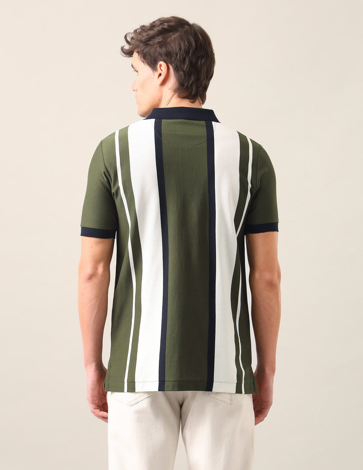 Vertical Striped Slim Fit Polo Shirt USP0