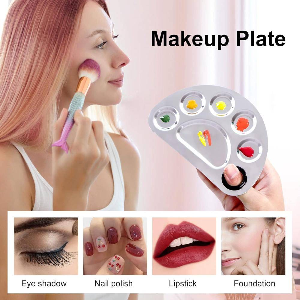 Stainless Steel Makeup Mixing Plate & Spatula Tool | C83 - view 4