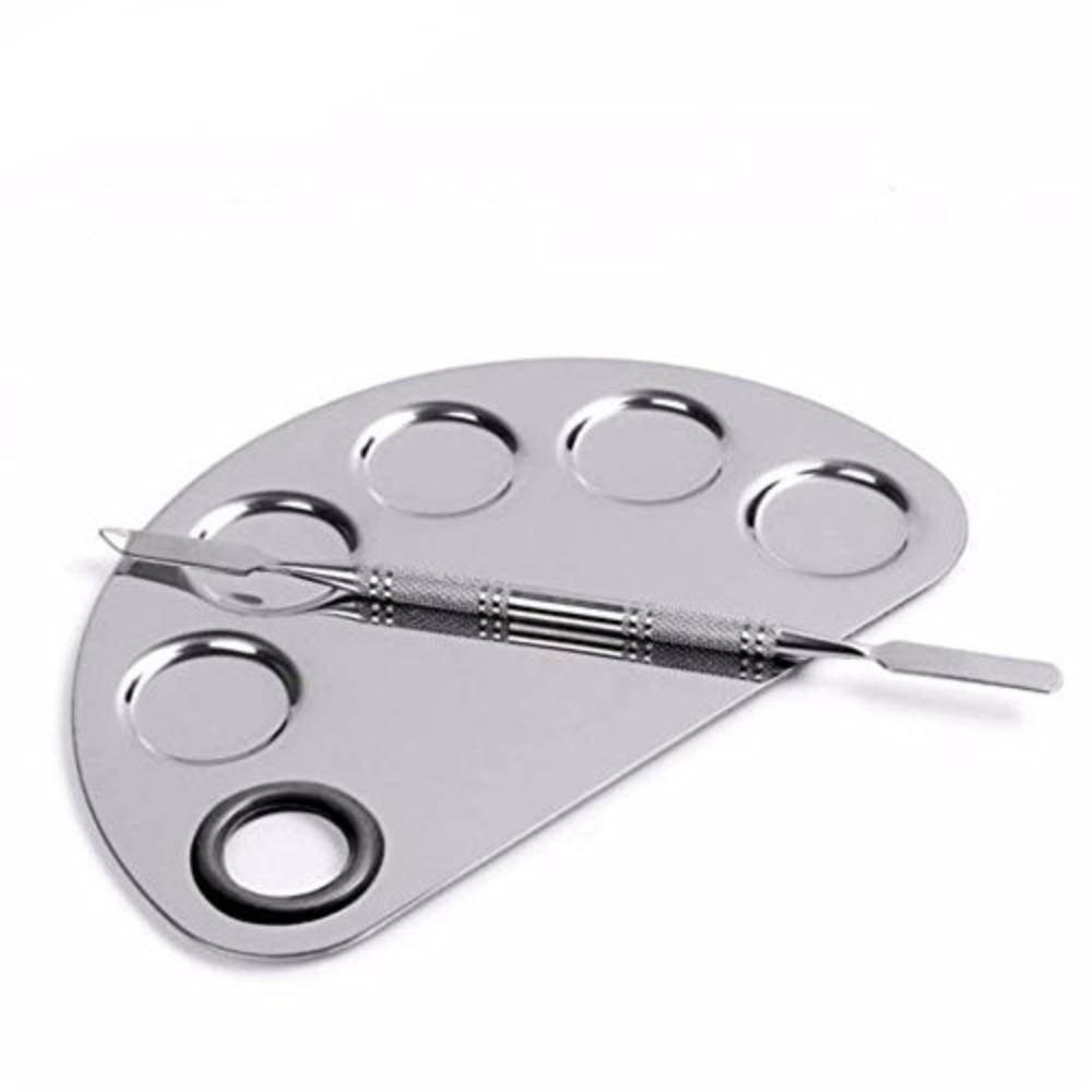 Stainless Steel Makeup Mixing Plate & Spatula Tool | C83 - view 5
