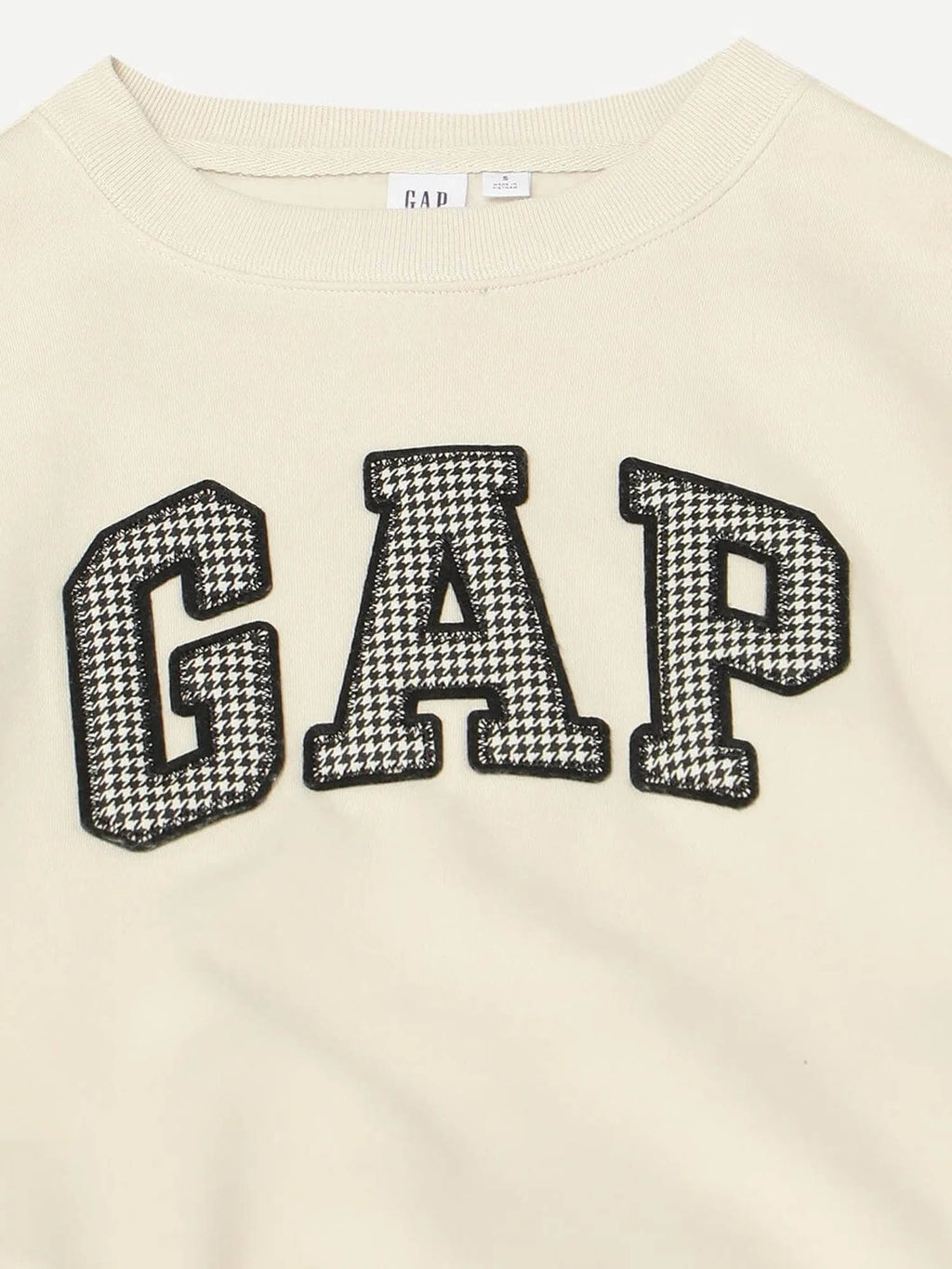 Womens Round Neck Logo Cream Sweatshirt | HD56 - view 4