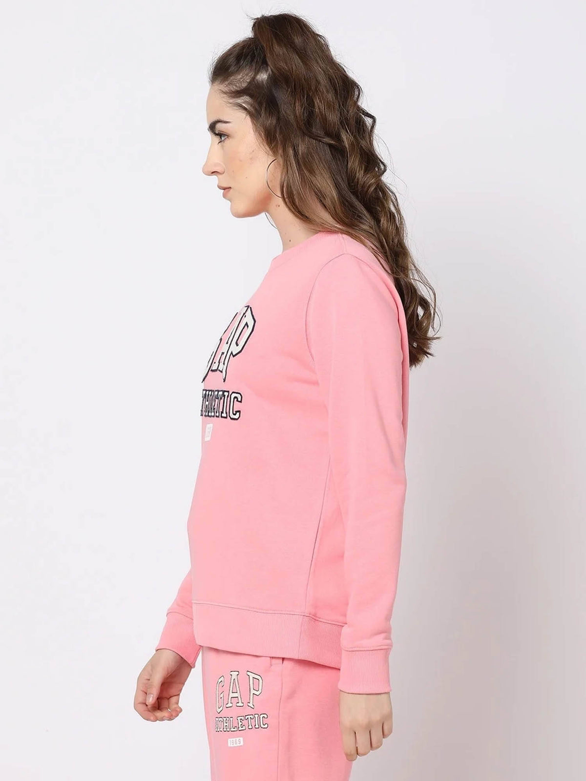 Womens Round Neck Logo Red Sweatshirt | HD56 - view 9