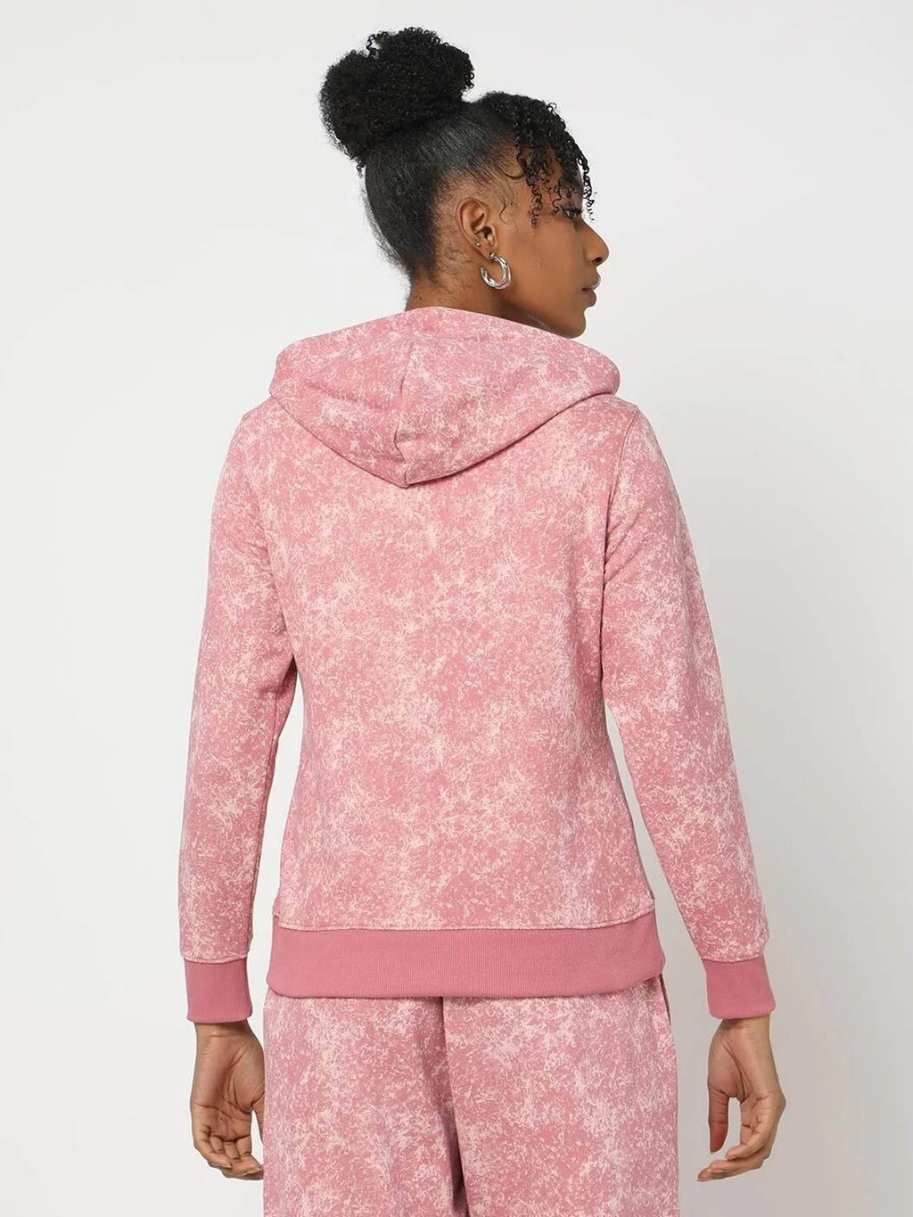 Womens Pink Hooded Sweatshirt | HD56 - view 2