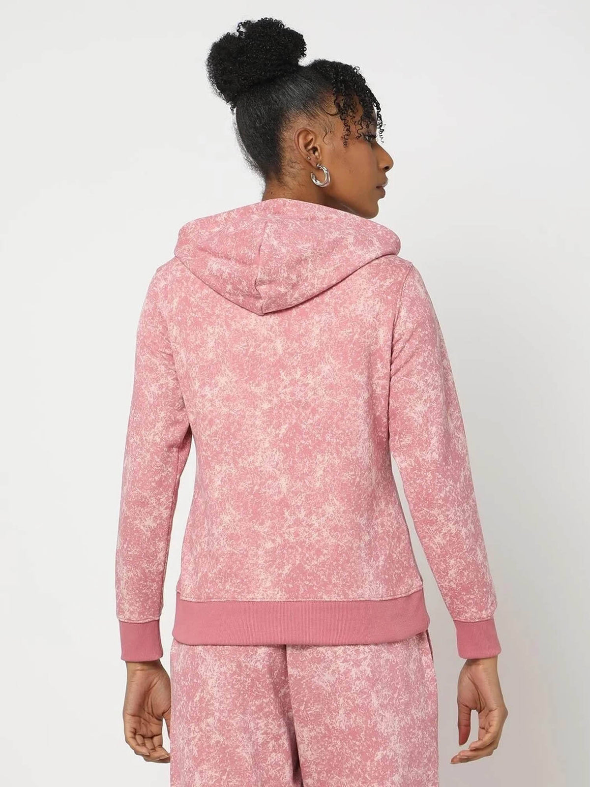 Womens Pink Hooded Sweatshirt | HD56 - view 2