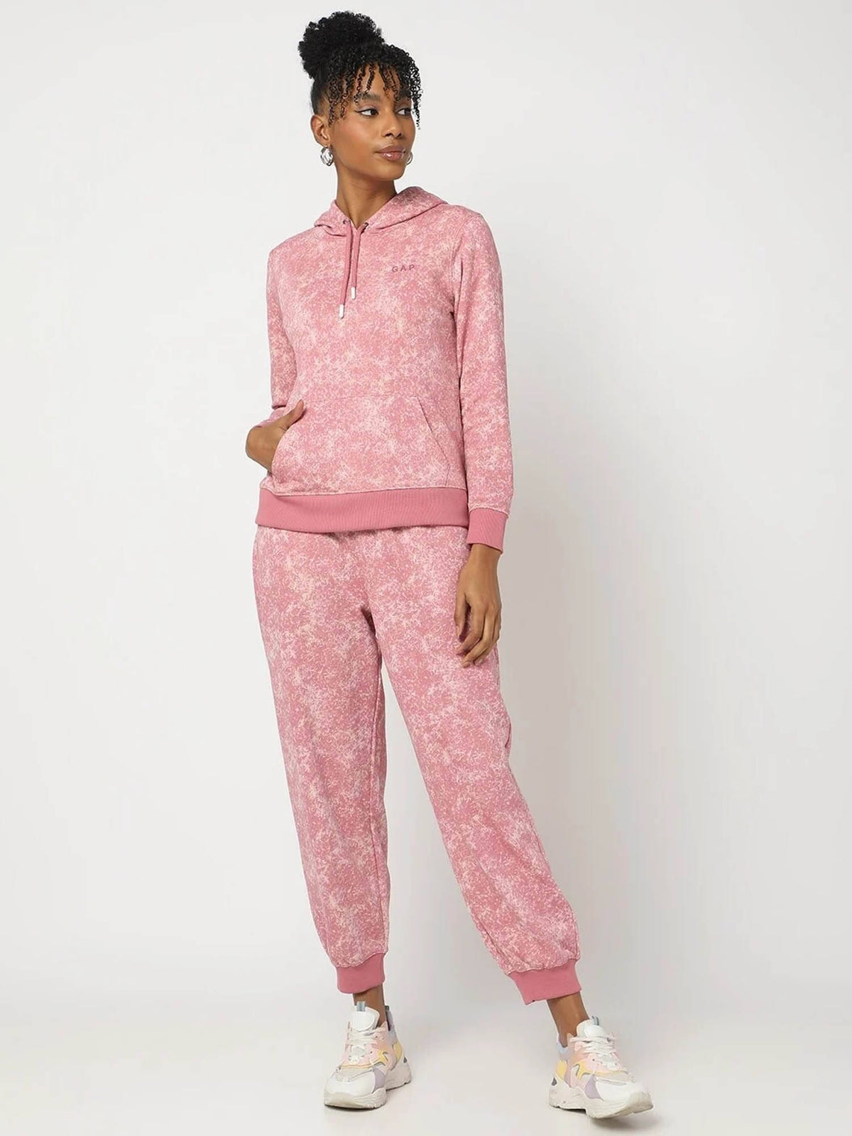 Womens Pink Hooded Sweatshirt | HD56 - view 6