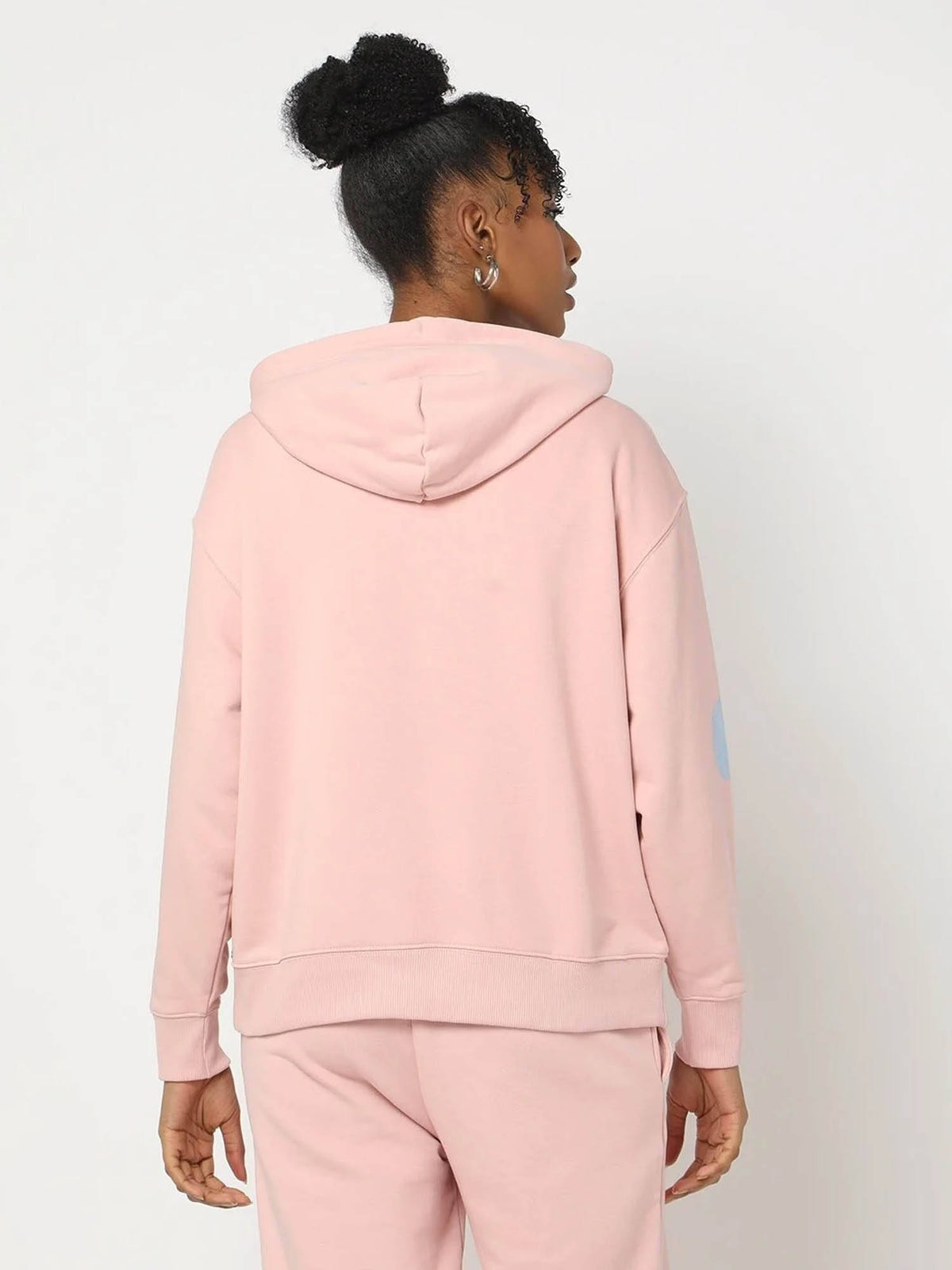 Womens Hooded Logo Pink Sweatshirt | HD56 - view 2