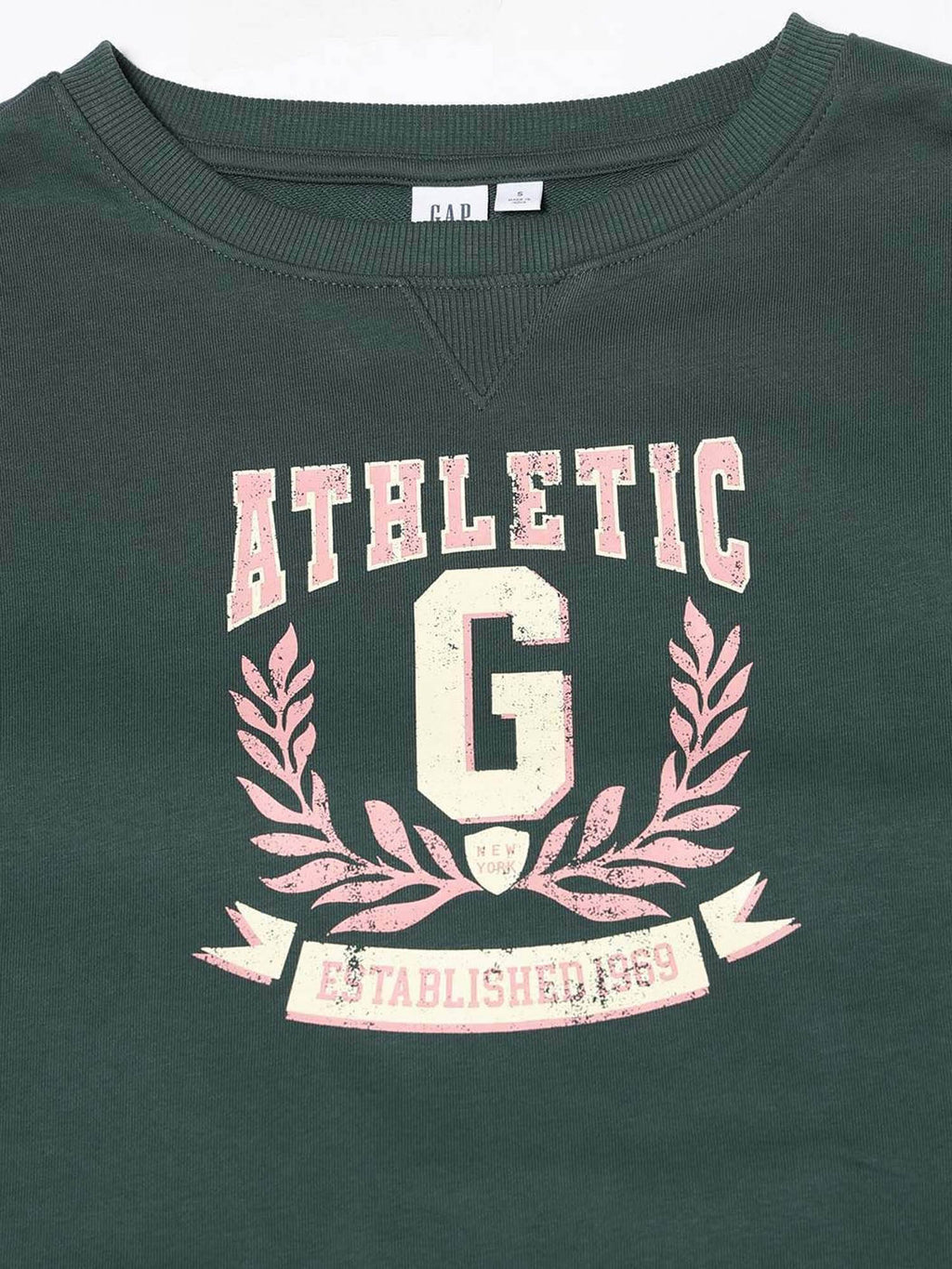Womens Round Neck Logo Rama Green Sweatshirt | HD56 - view 4