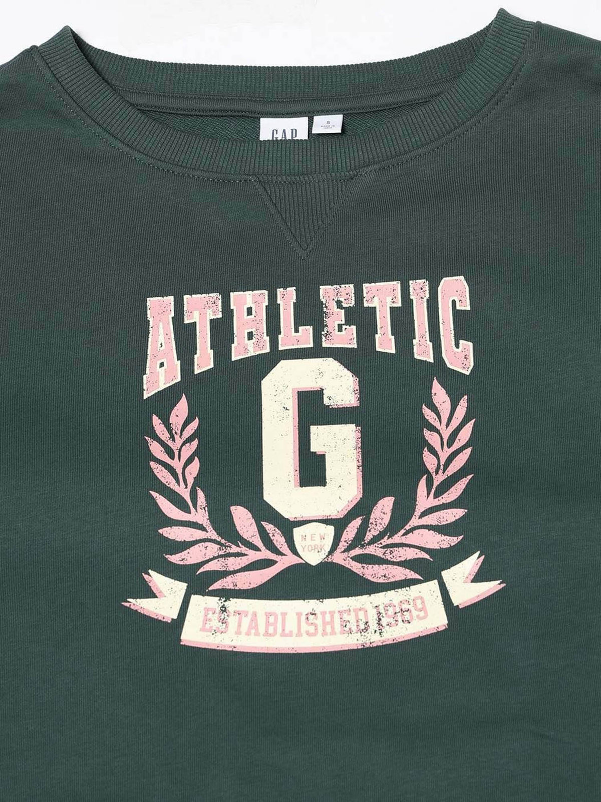Womens Round Neck Logo Rama Green Sweatshirt | HD56 - view 4