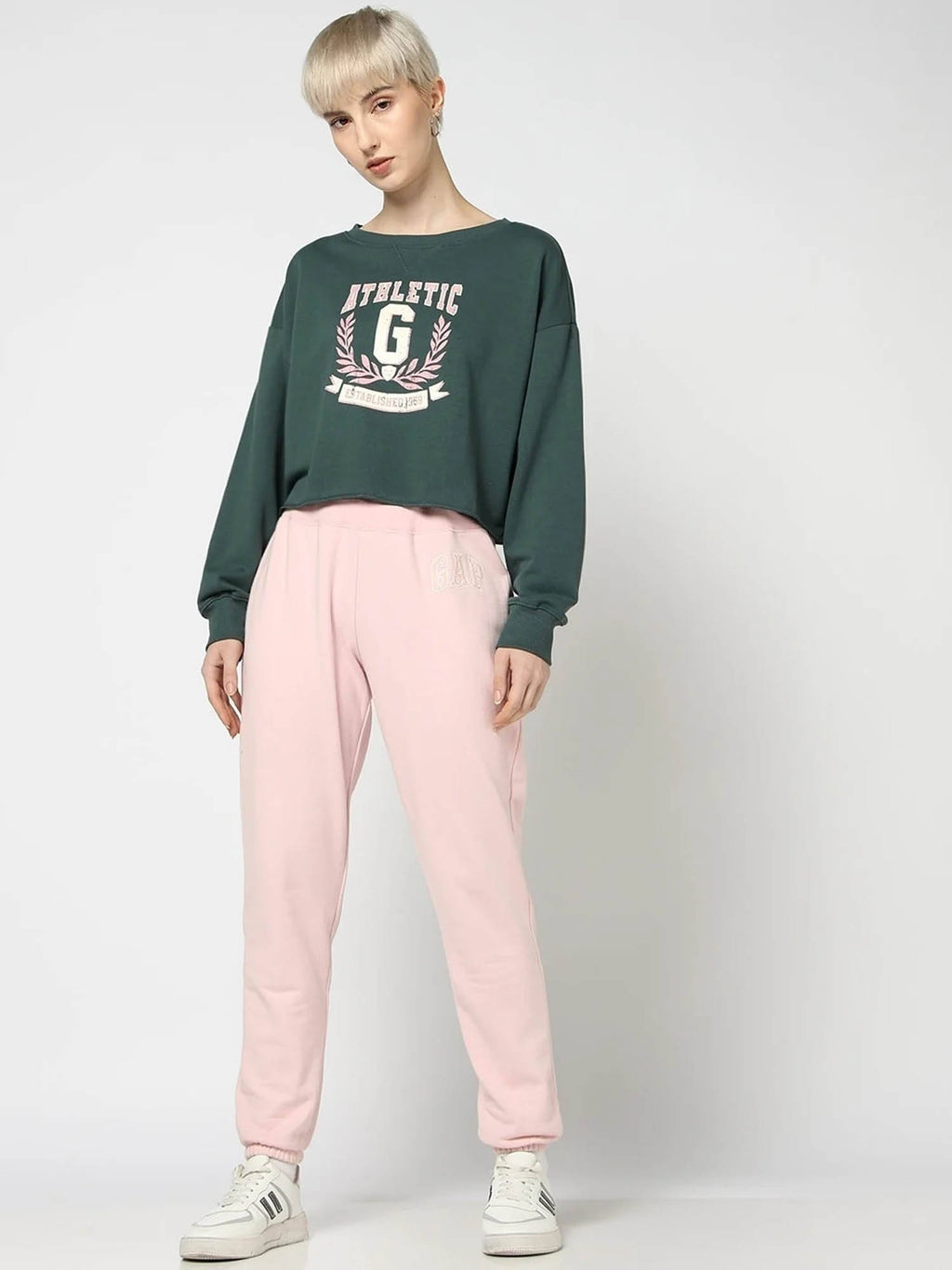 Womens Round Neck Logo Rama Green Sweatshirt | HD56 - view 6