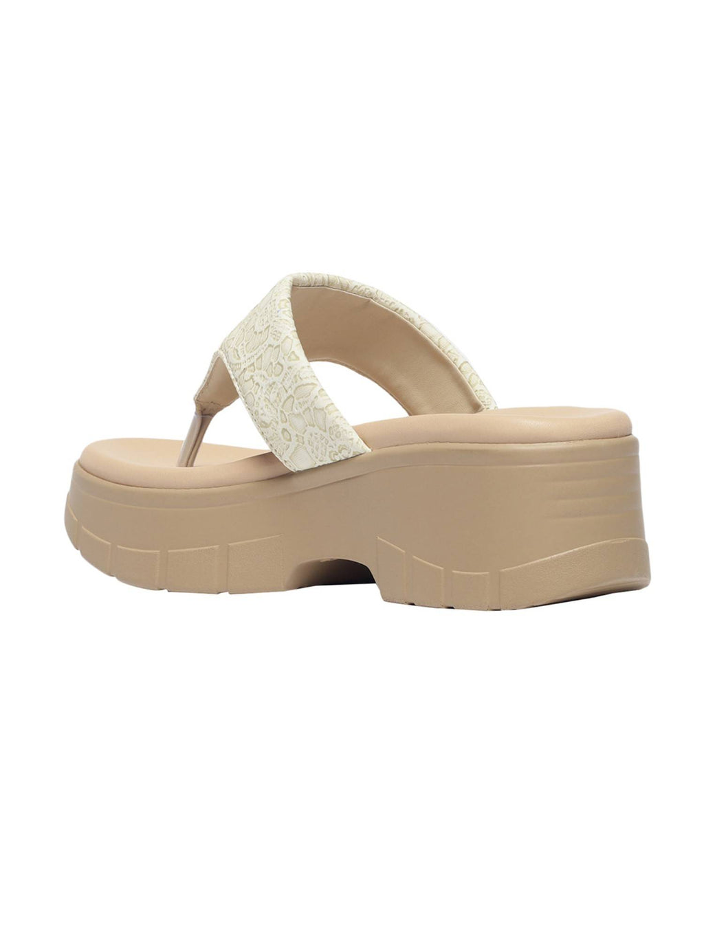 Vulan Ivory & Cream Platform Sandals | SD89 - view 3