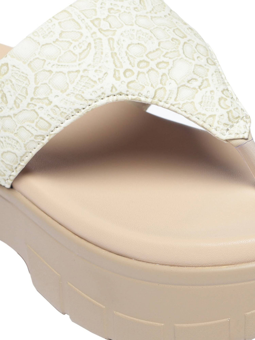 Vulan Ivory & Cream Platform Sandals | SD89 - view 4