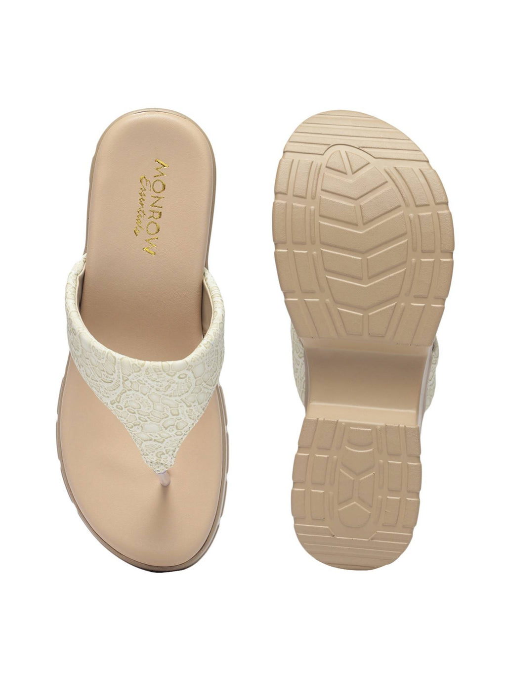 Vulan Ivory & Cream Platform Sandals | SD89 - view 5