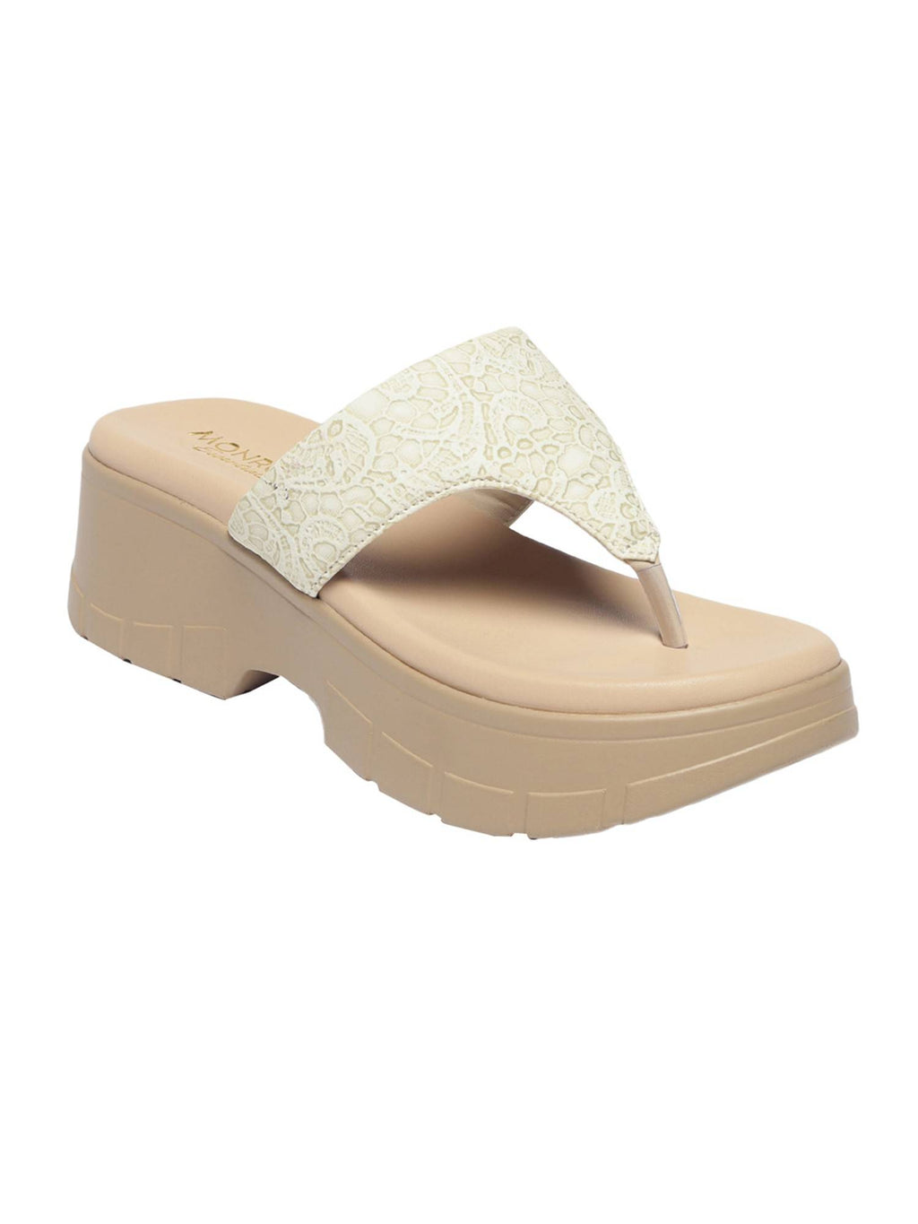 Vulan Ivory & Cream Platform Sandals | SD89 - view 6