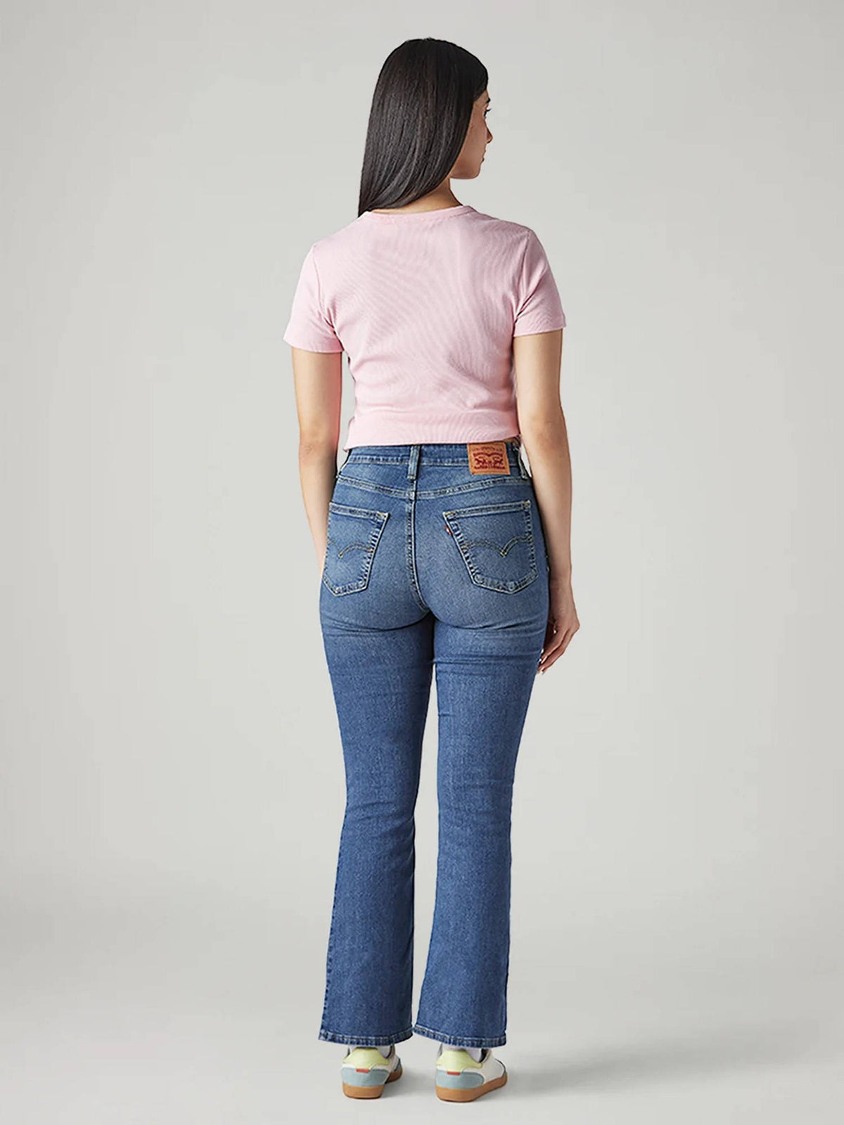 Women 725 Blue Bootcut Fit Mid Rise Jeans | BT10 - view 2