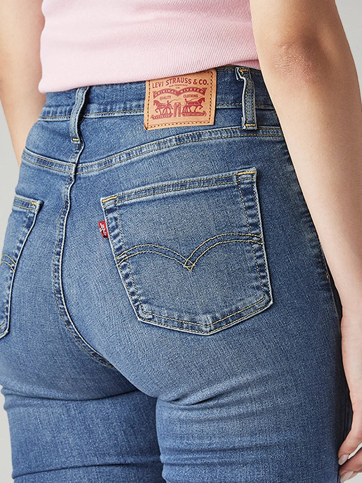 Women 725 Blue Bootcut Fit Mid Rise Jeans | BT10 - view 4