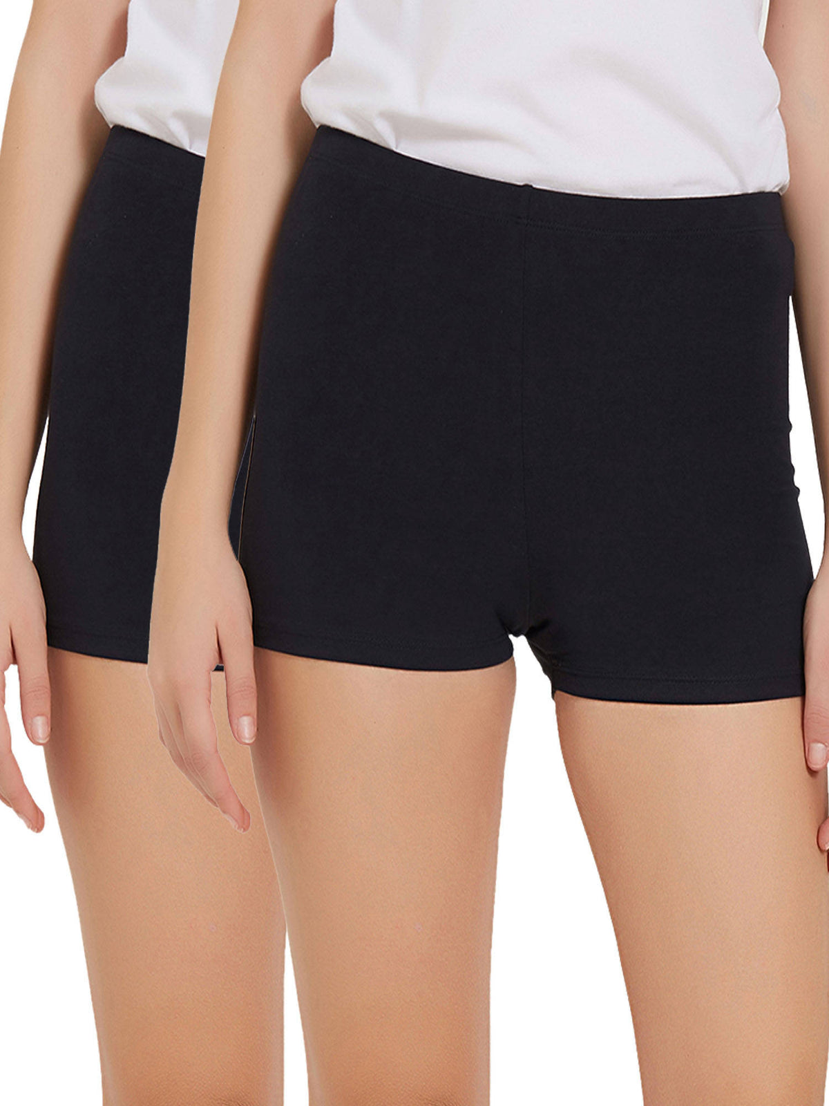 Women Mid Rise Breathable Mid Thigh Length Cycling Shorts (Pack of 2) - view 1