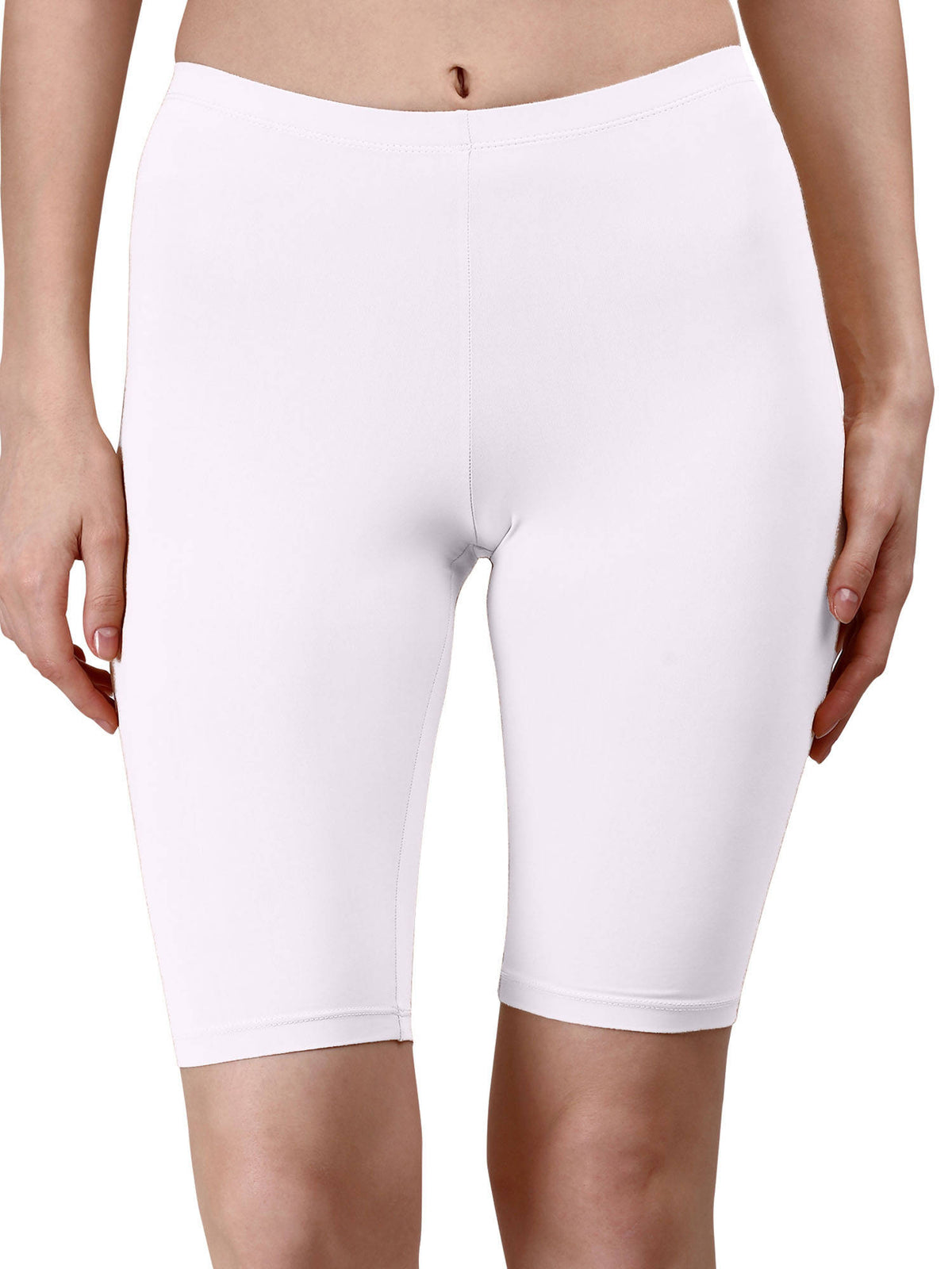 Mid Rise Soft Polyamide Spandex Knee Length Cycling Shorts - view 1