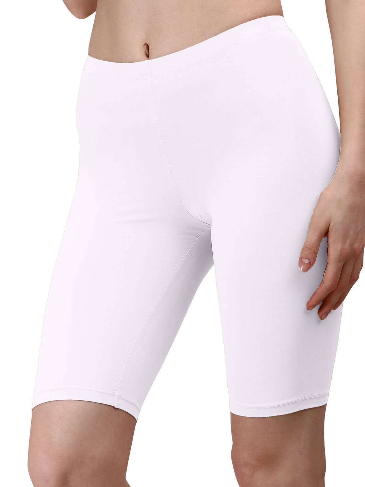 Mid Rise Soft Polyamide Spandex Knee Length Cycling Shorts - view 2