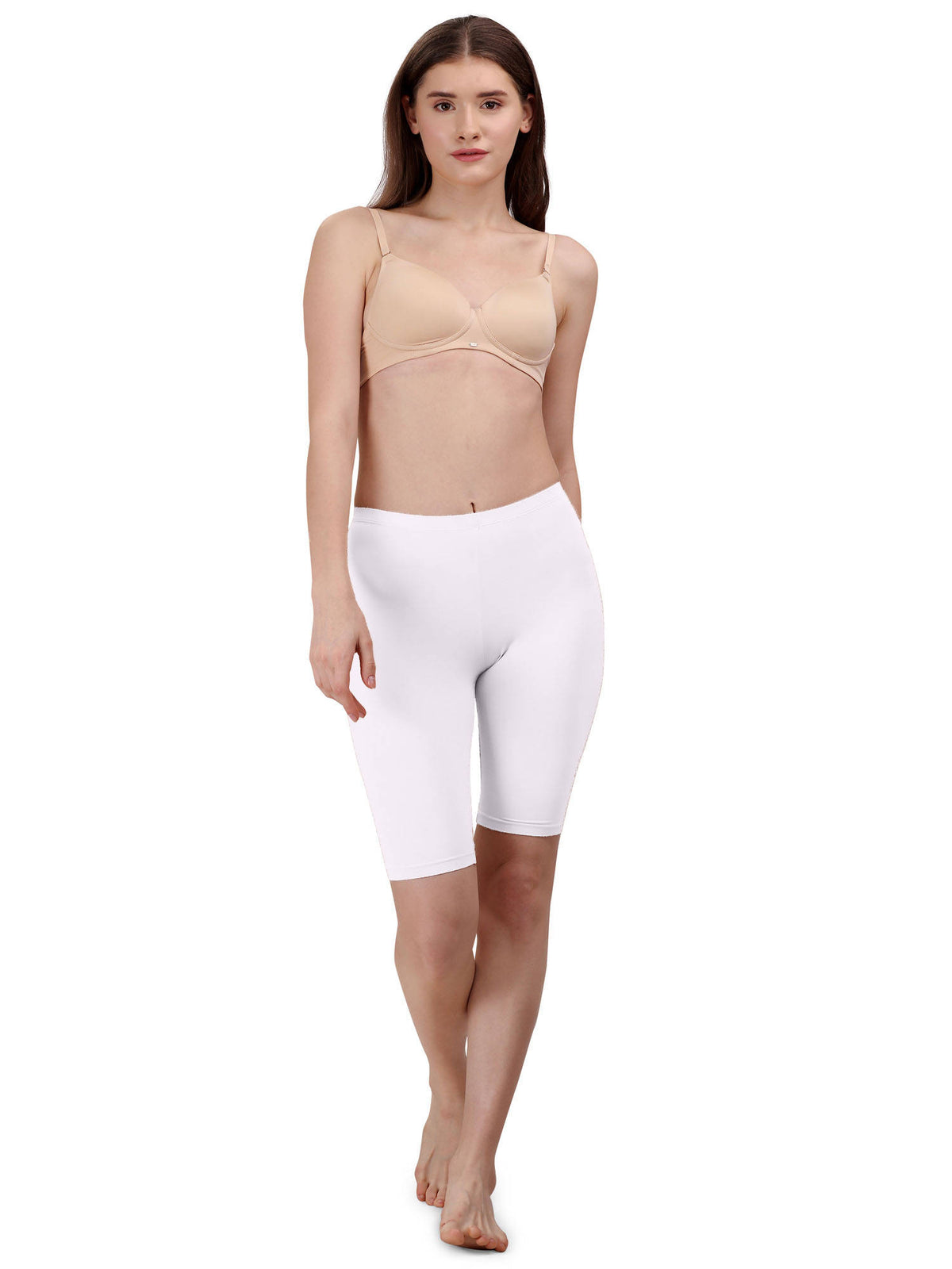 Mid Rise Soft Polyamide Spandex Knee Length Cycling Shorts - view 5
