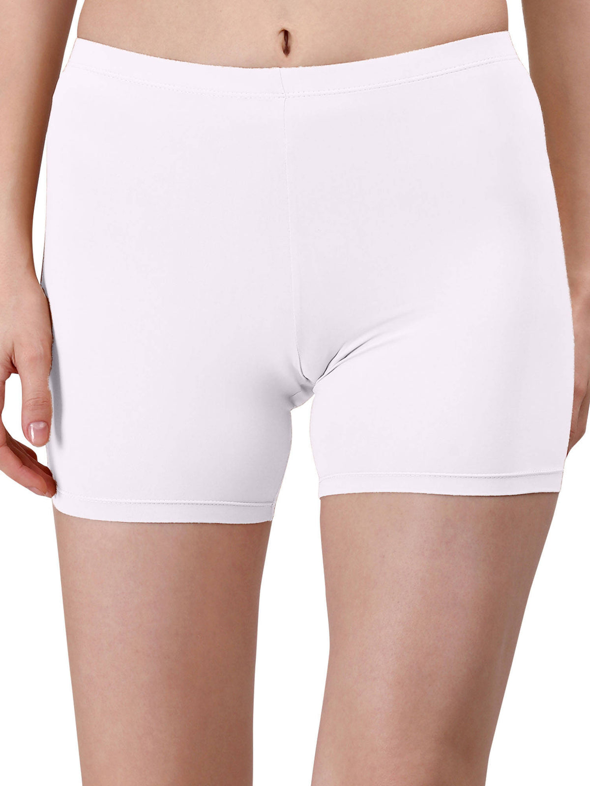 Mid Rise Soft Polyamide Spandex Mid Thigh Length Cycling Shorts - view 1