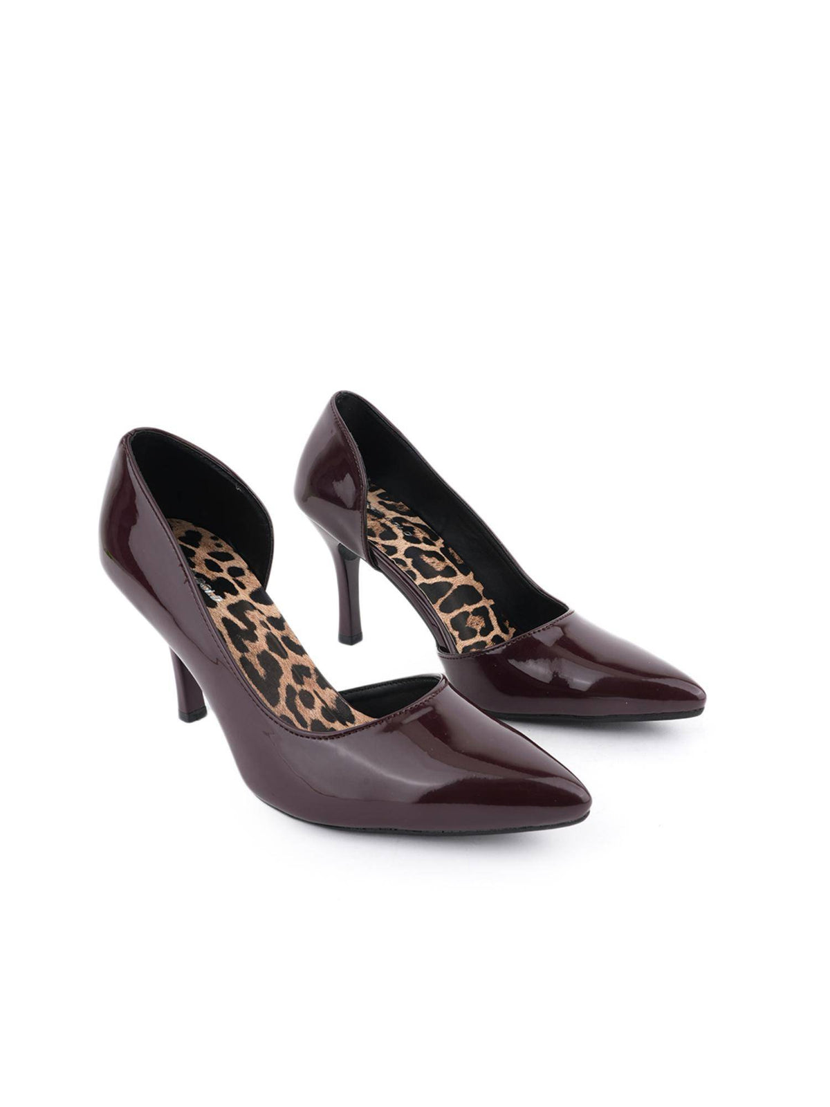 Maroon Pointed Toe Stilettos Heels For Women | H78 - view 3