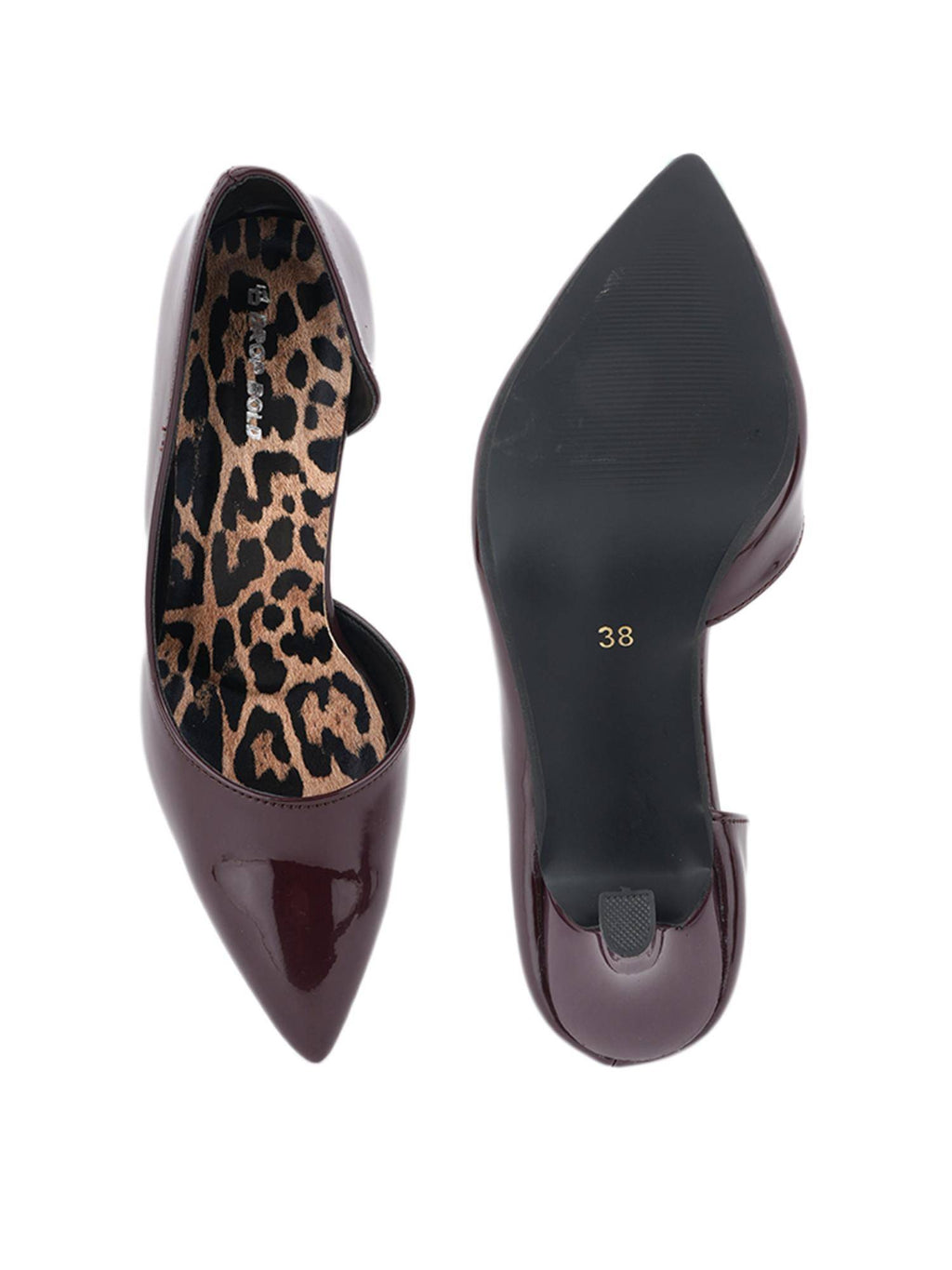 Maroon Pointed Toe Stilettos Heels For Women | H78 - view 6