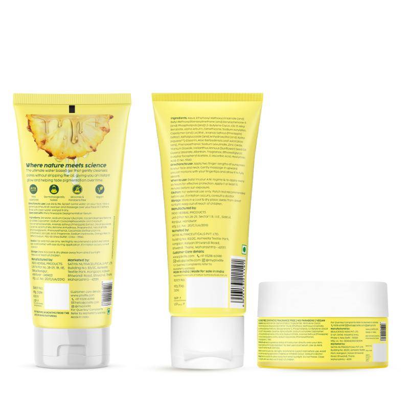 Pineapple De-Pigmentation Routine, Juicy Cleanser, Dewy Serum & Sunscreen SPF 50 PA++++ | PL1 - view 7