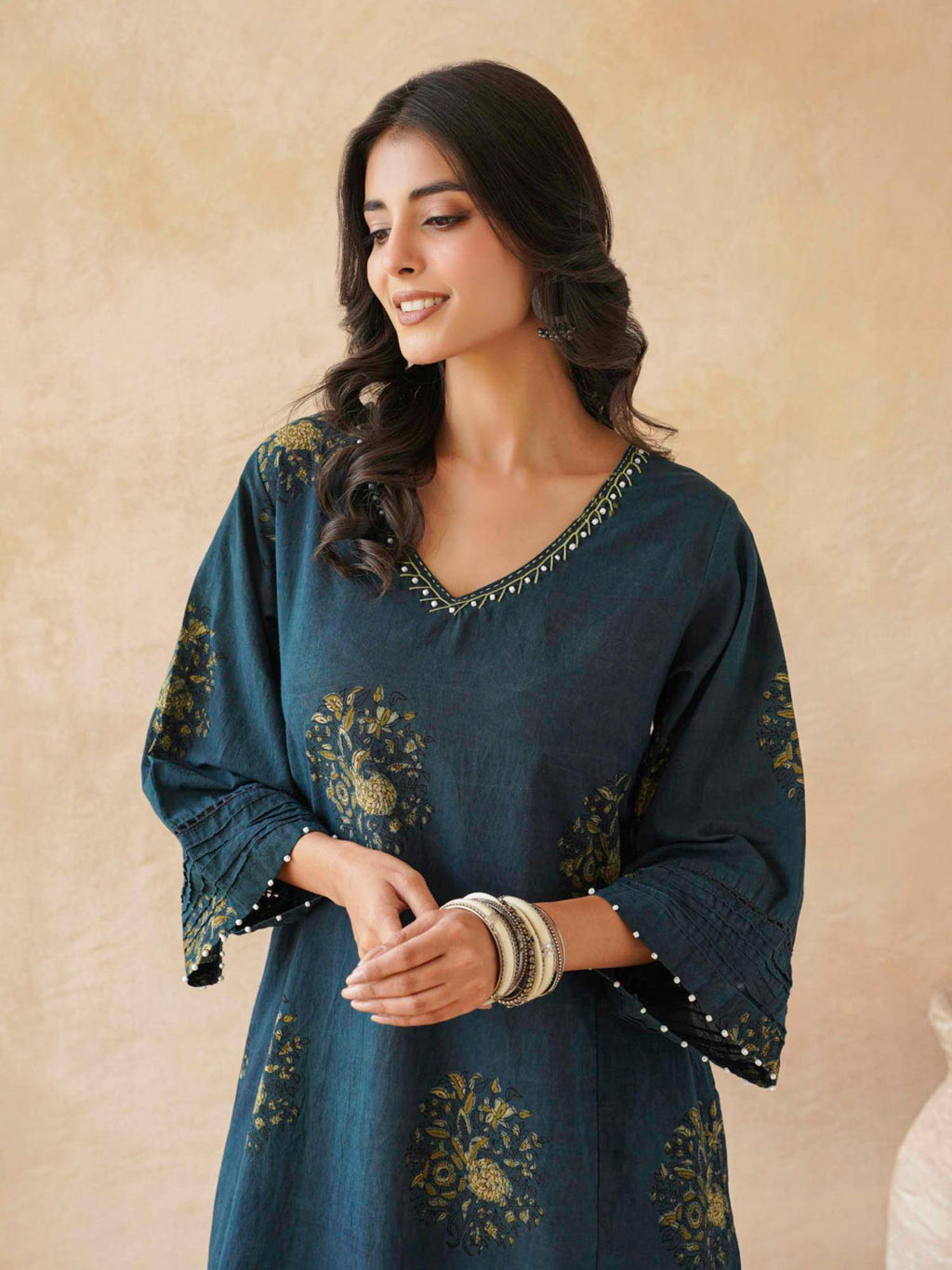 Women's Printed Cotton A-Line Kurta | KDG - view 2