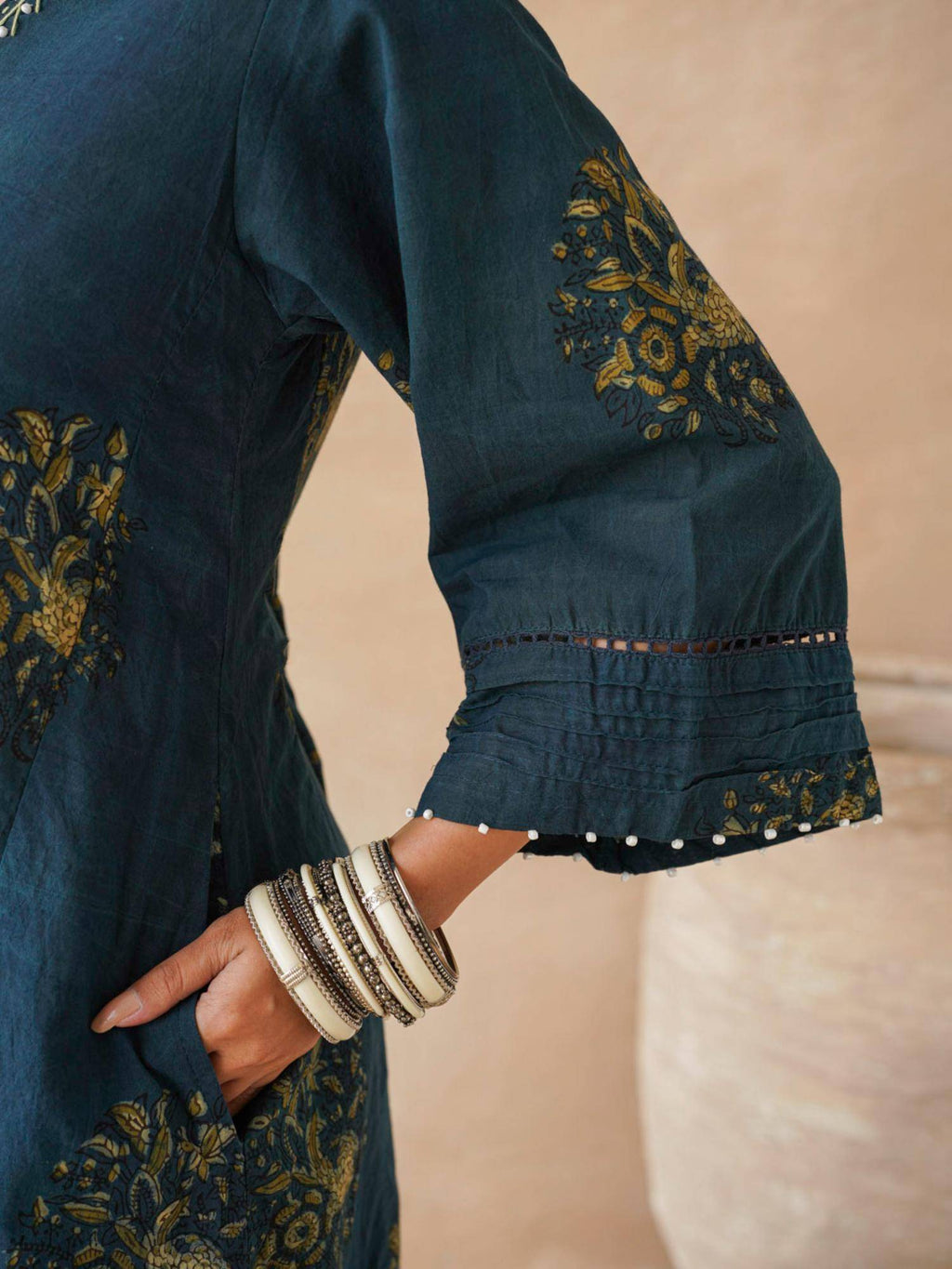Women's Printed Cotton A-Line Kurta | KDG - view 3