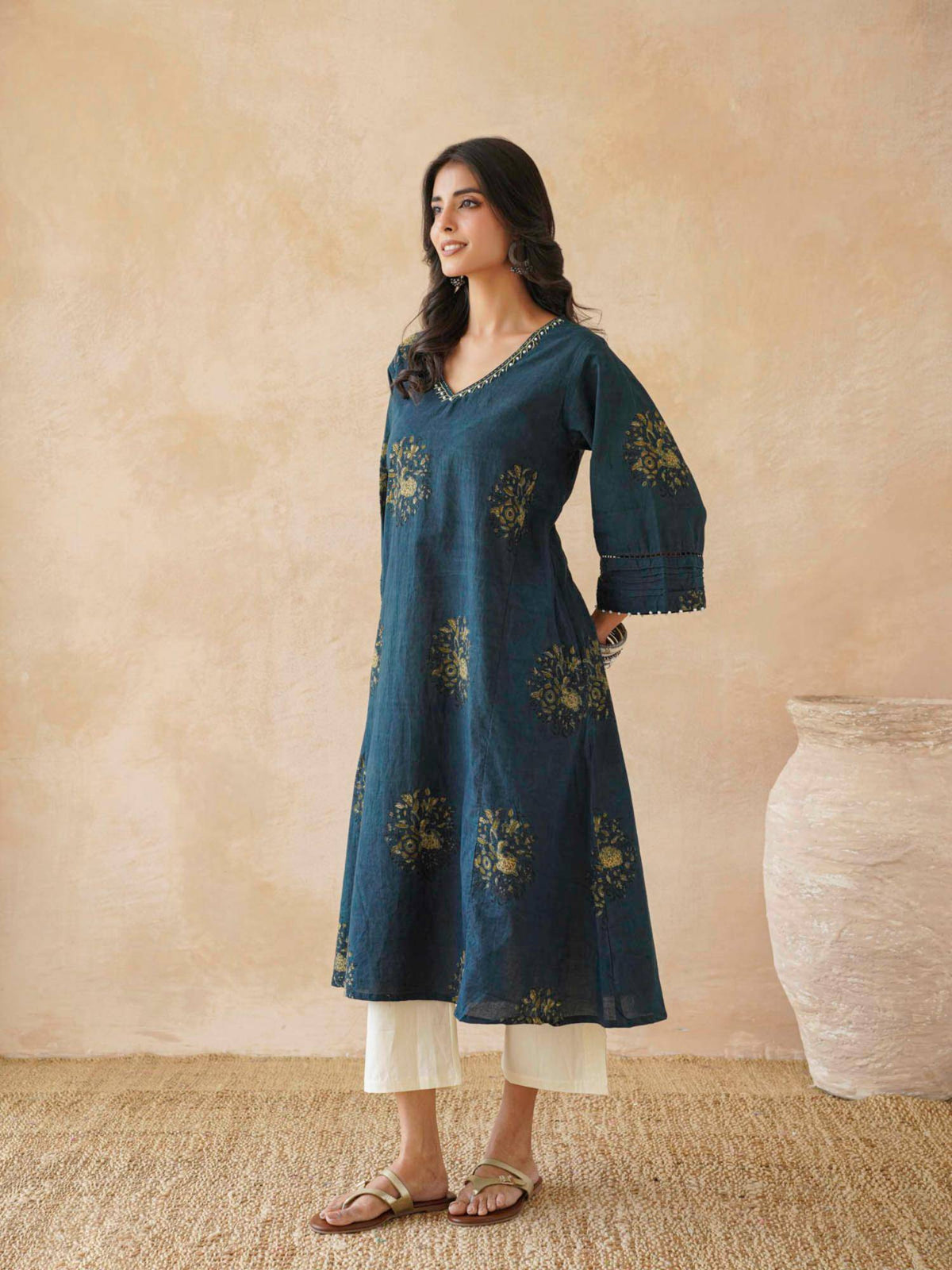 Women's Printed Cotton A-Line Kurta | FY93 - view 6