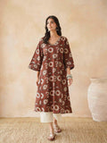 Women's Cotton Printed A-Line Kurta | U3S - view 1