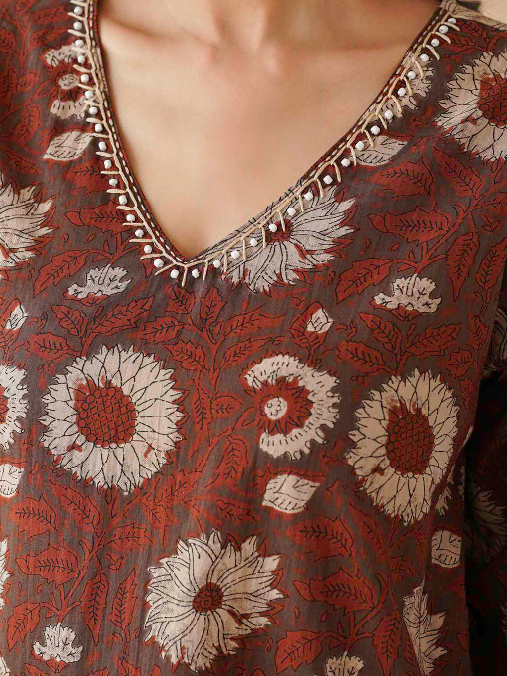 Women's Cotton Printed A-Line Kurta | FY93 - view 4