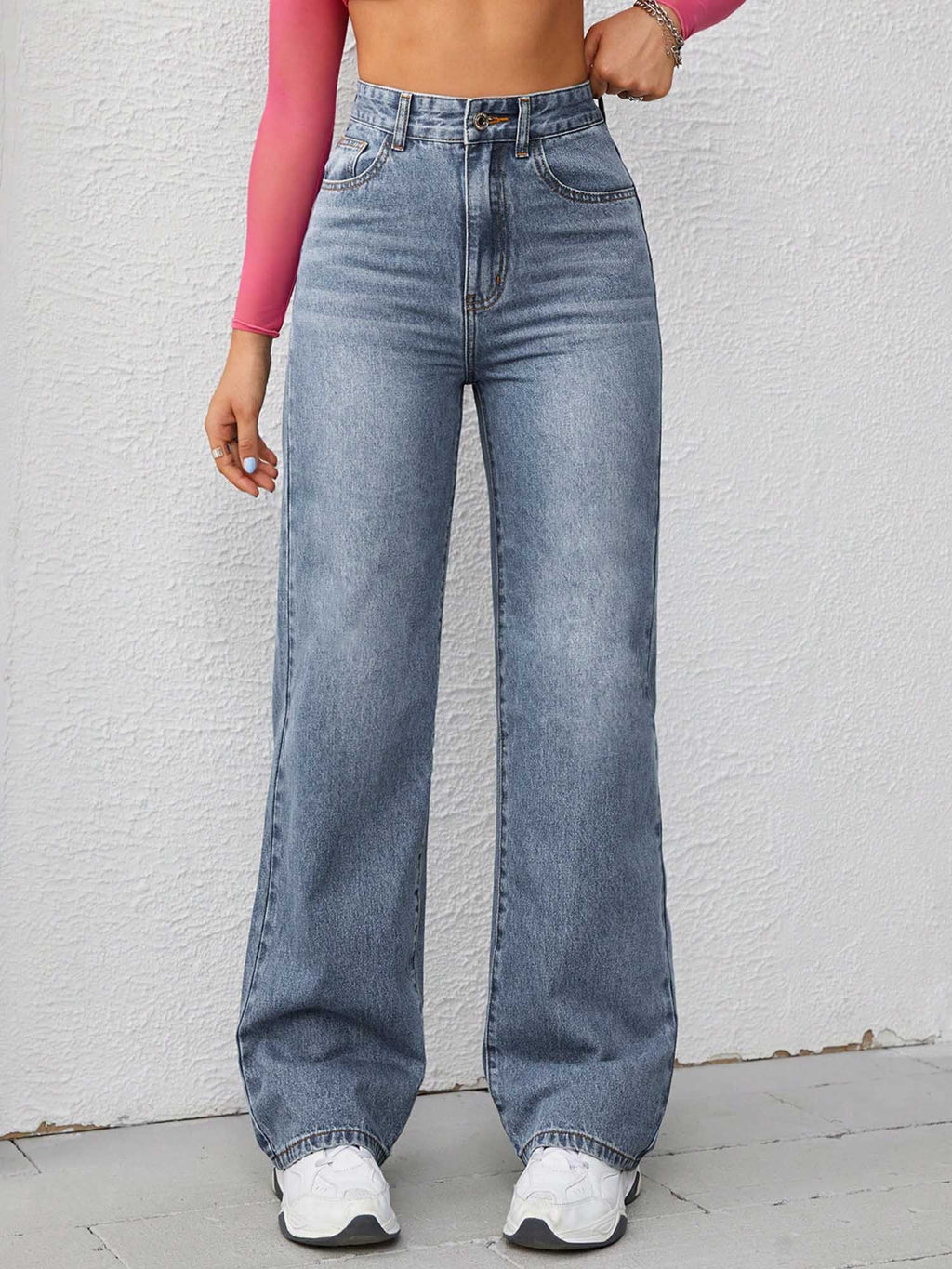 Not Your Daddy's Straight Leg Jeans-Light Blue | ST23 - view 1