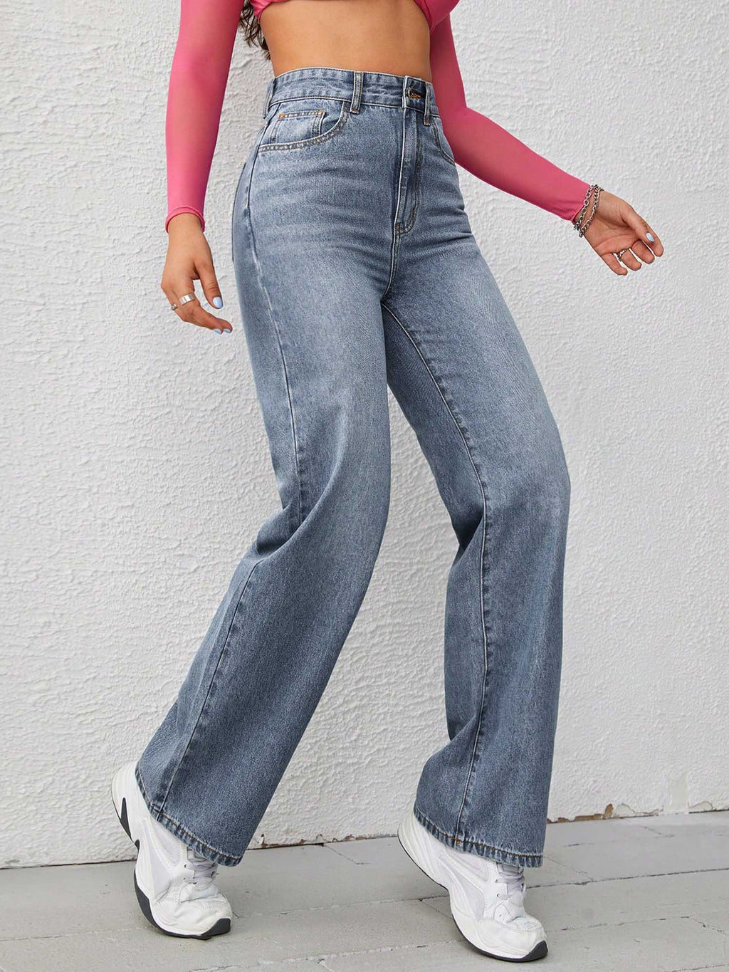 Not Your Daddy's Straight Leg Jeans-Light Blue | ST23 - view 3