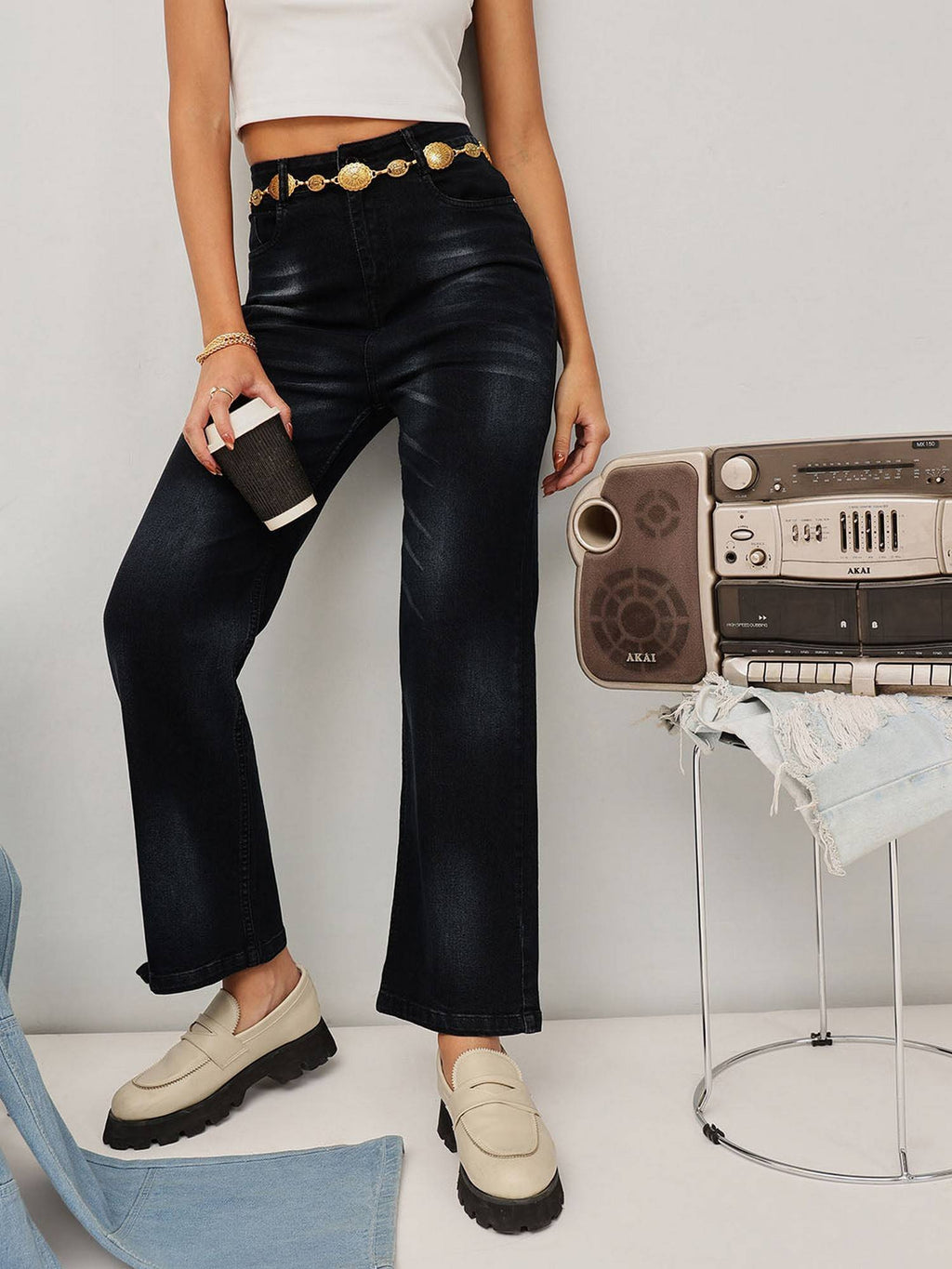 Black Bootcut Solid Jeans | BT10 - view 2