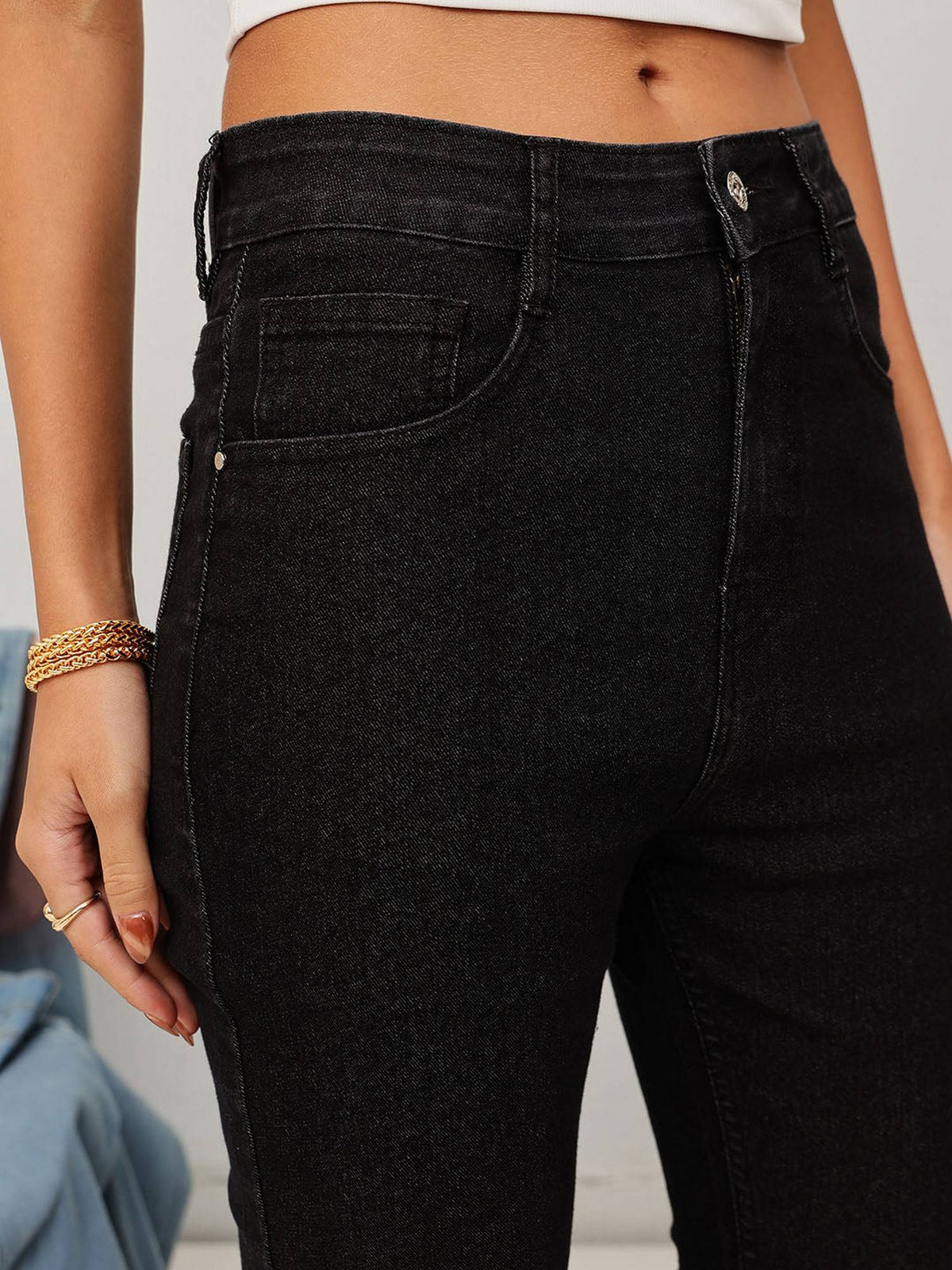 Blue Bootcut Solid Jeans | BT10 - view 11