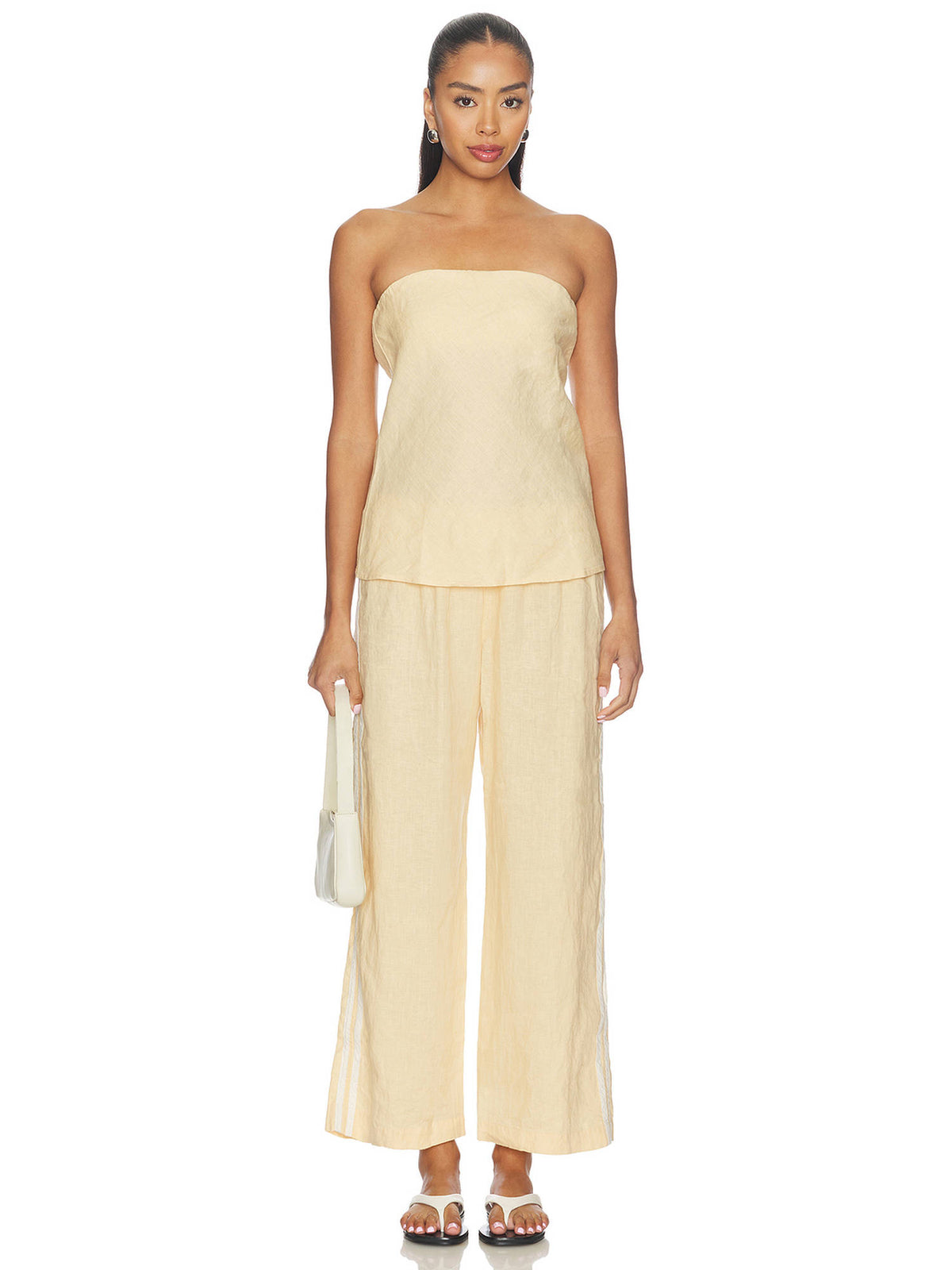 Linen Women's Strapless Pull-On Tube Top Butter | TT90 - view 5