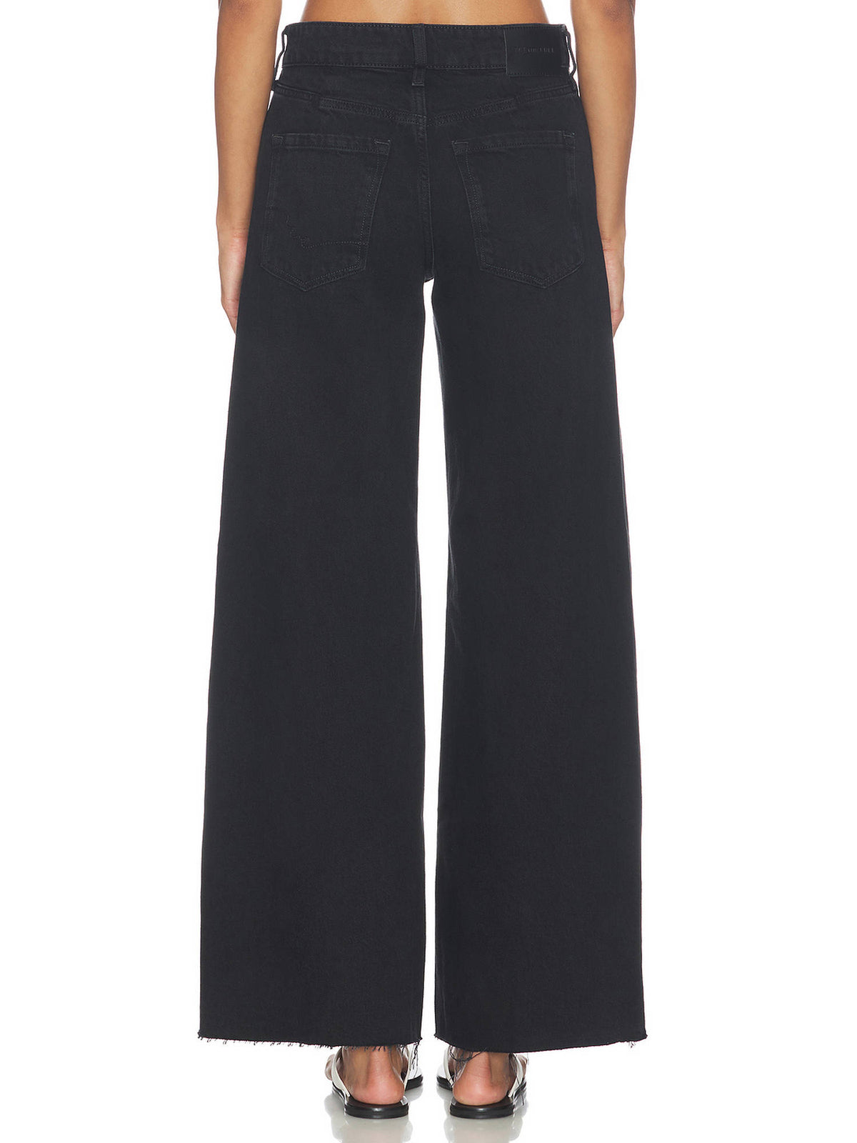 Alter Ego Women's Mid-Waist Wide-Leg Jeans Black | RF89 - view 2