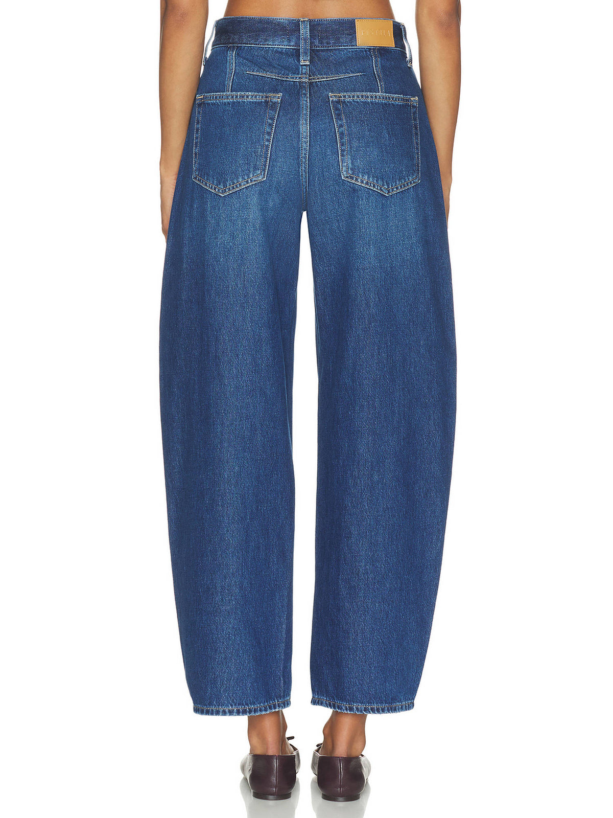 High Rise Women's Relaxed Barrel Jeans Blue | RF89 - view 2