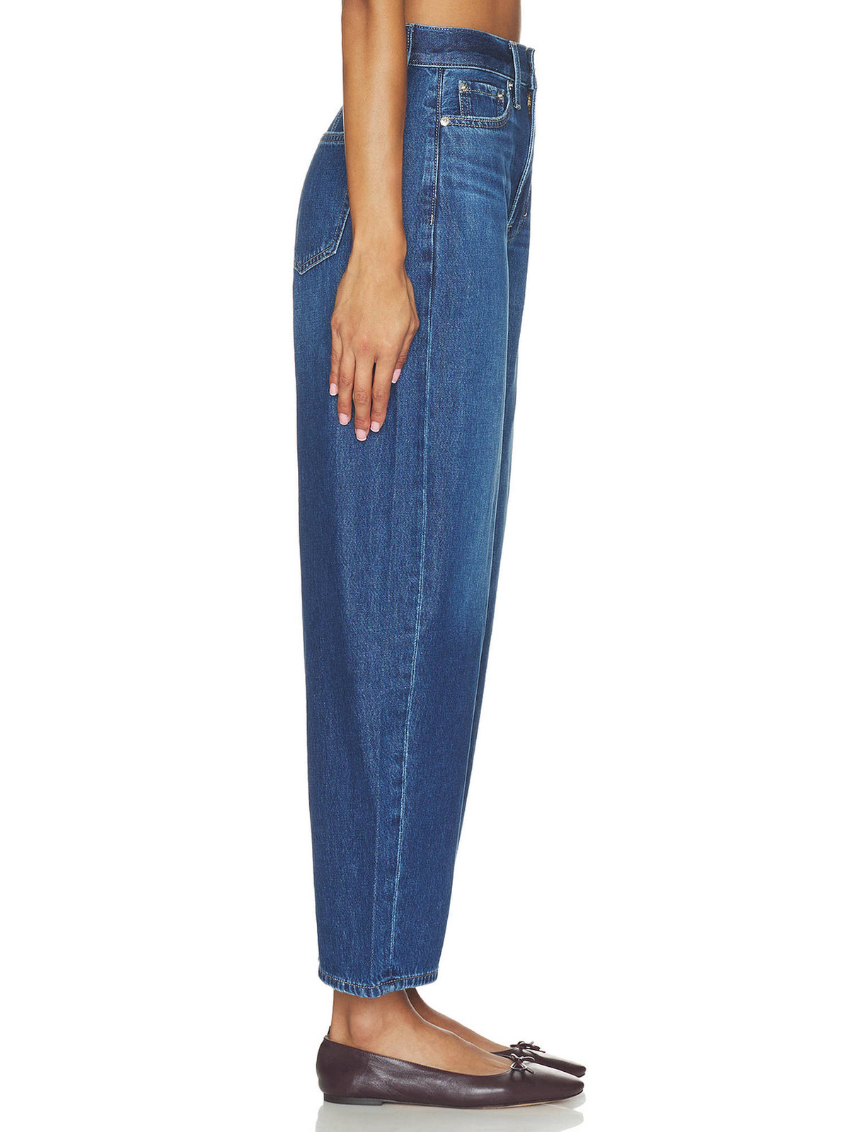 High Rise Women's Relaxed Barrel Jeans Blue | RF89 - view 4