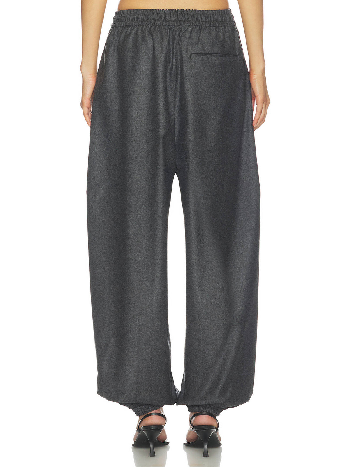 Balloon Women's Drawstring Elastic Waist Trackpants Dark Grey | WJ89 - view 2