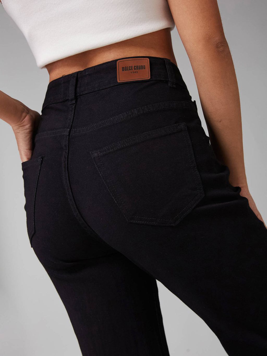 Womens Black Bootcut High Rise Clean Look Regular Jeans | BT10 - view 5