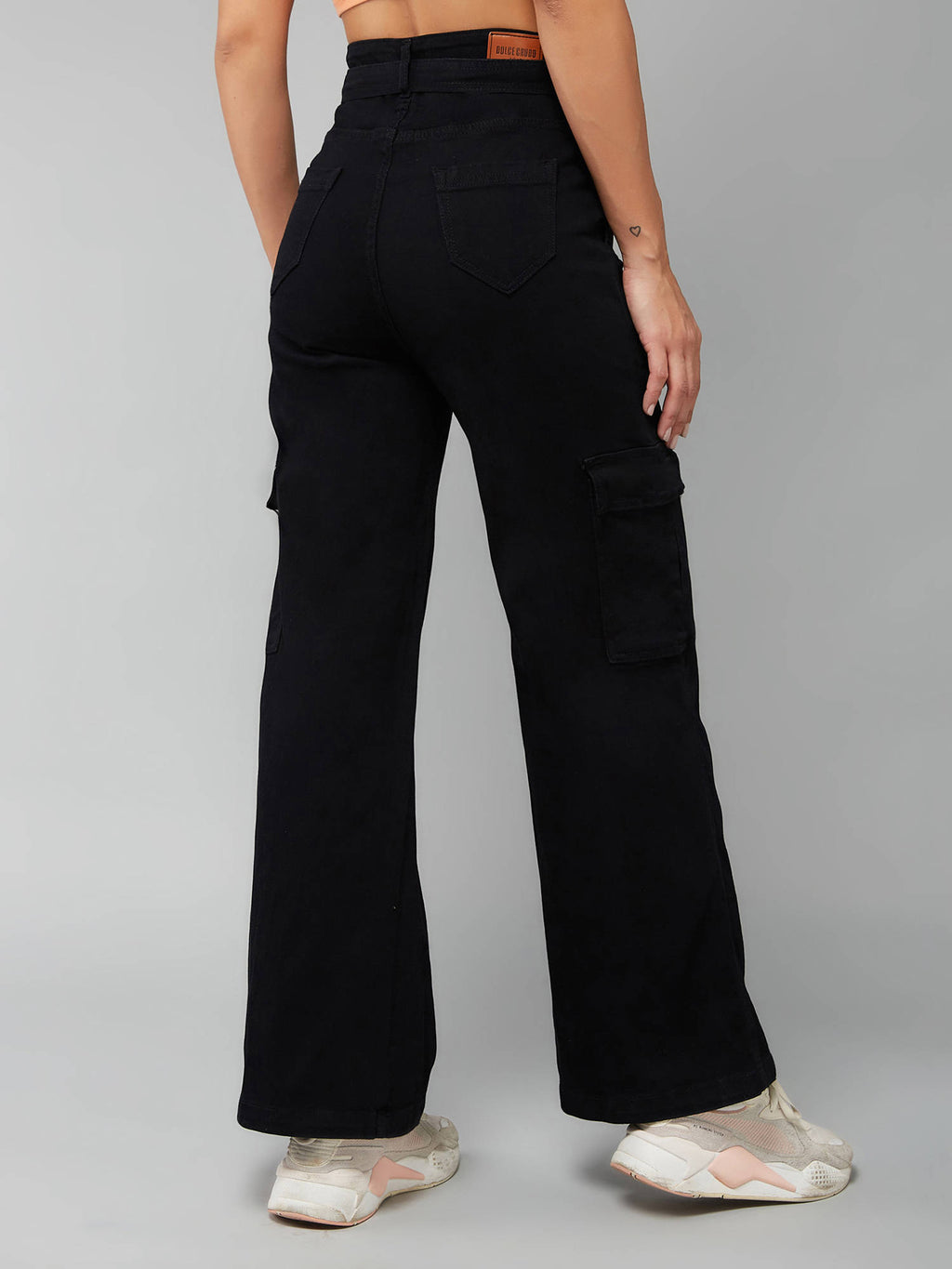 Women's Blue Solid Regular Fit Jeans | ST23 - view 17